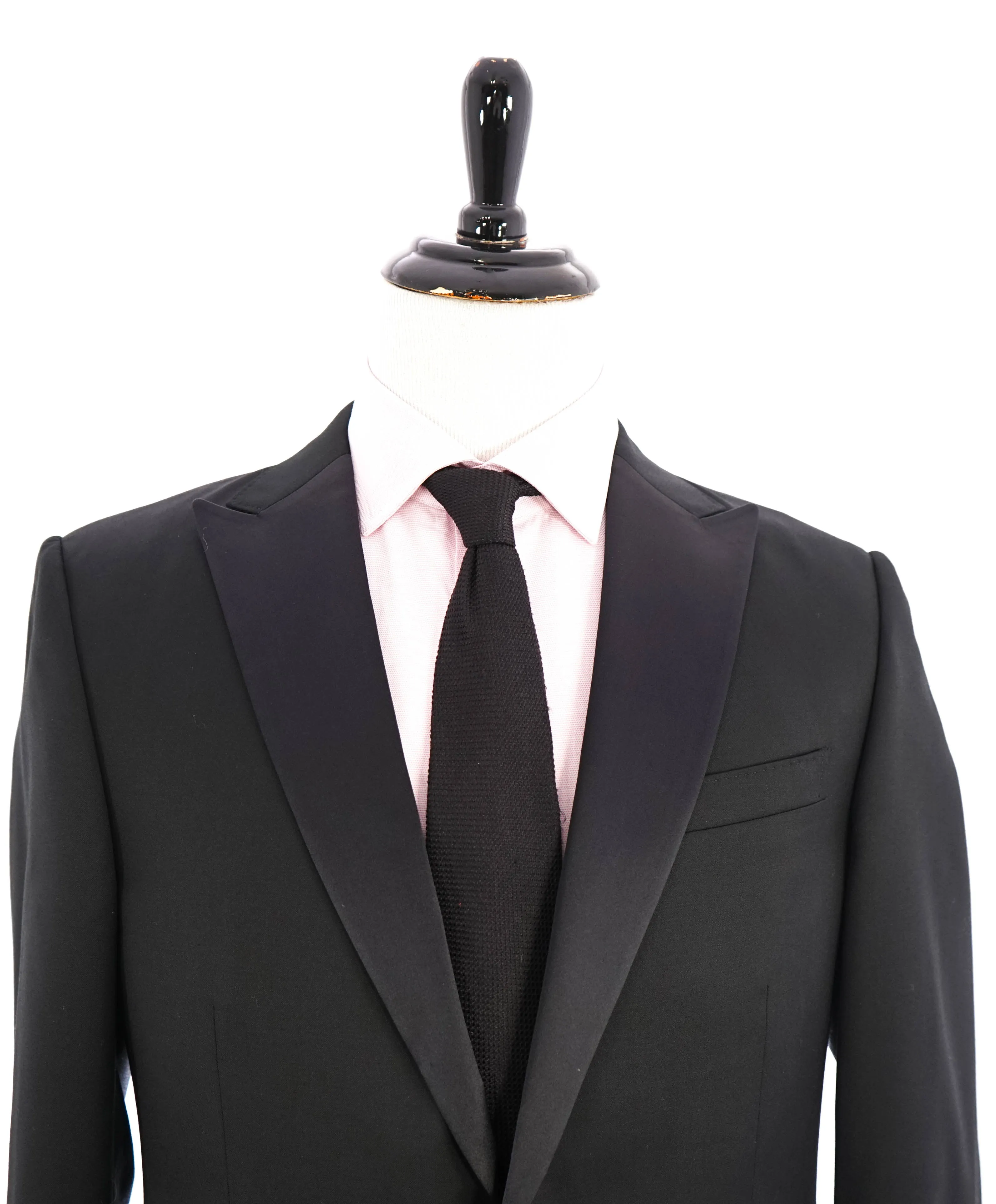 $1,295 Z ZEGNA - Black Peak Lapel 1-Button Dinner Jacket Blazer - 42R 33W  Pants