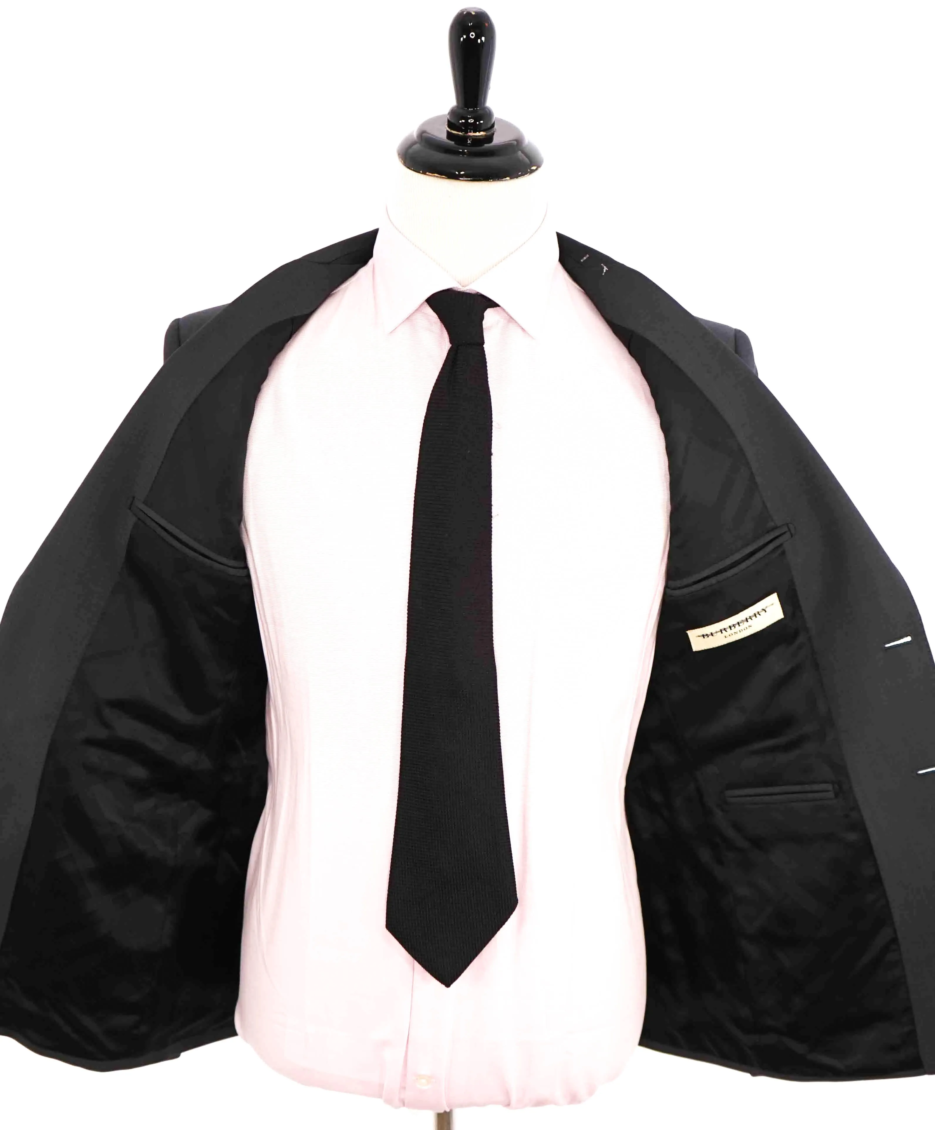 $1,495 BURBERRY LONDON - Wool / Mohair Gray Weave Notch Lapel Blazer - 40R