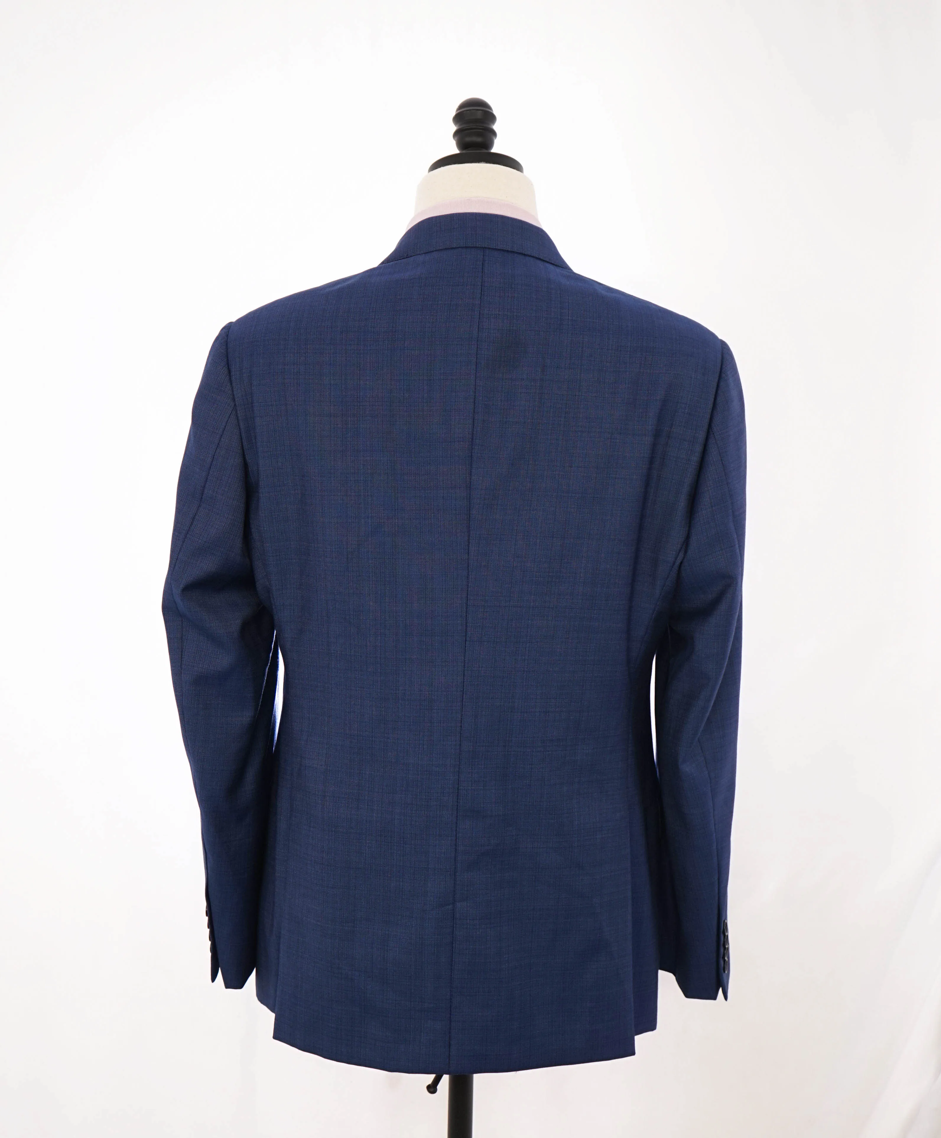 $1,595 EMPORIO ARMANI- Blue *G lIne* Cobalt Check Wool Blazer - 42R