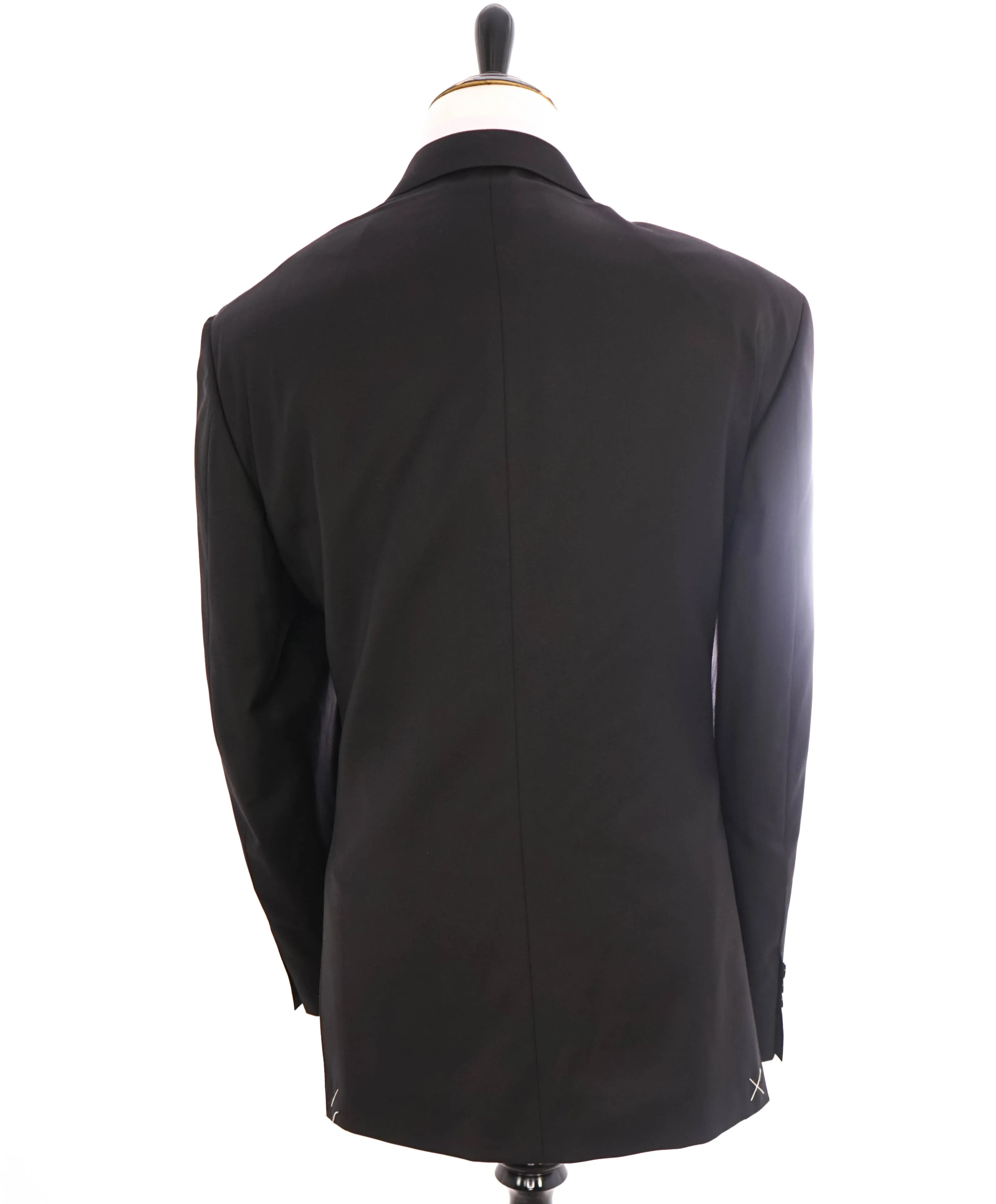 $1,795 CANALI -  Black Solid Notch Lapel 2-Btn Blazer - 38R US