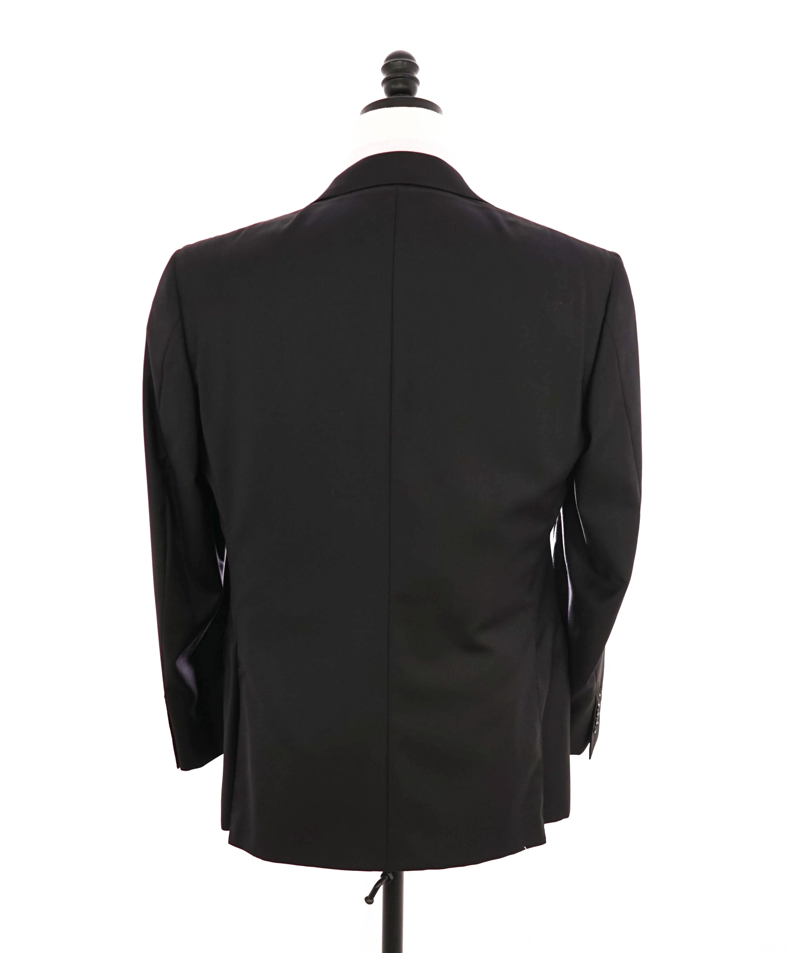 $1,795 CANALI -  Black Solid Notch Lapel 2-Btn Blazer - 38S US
