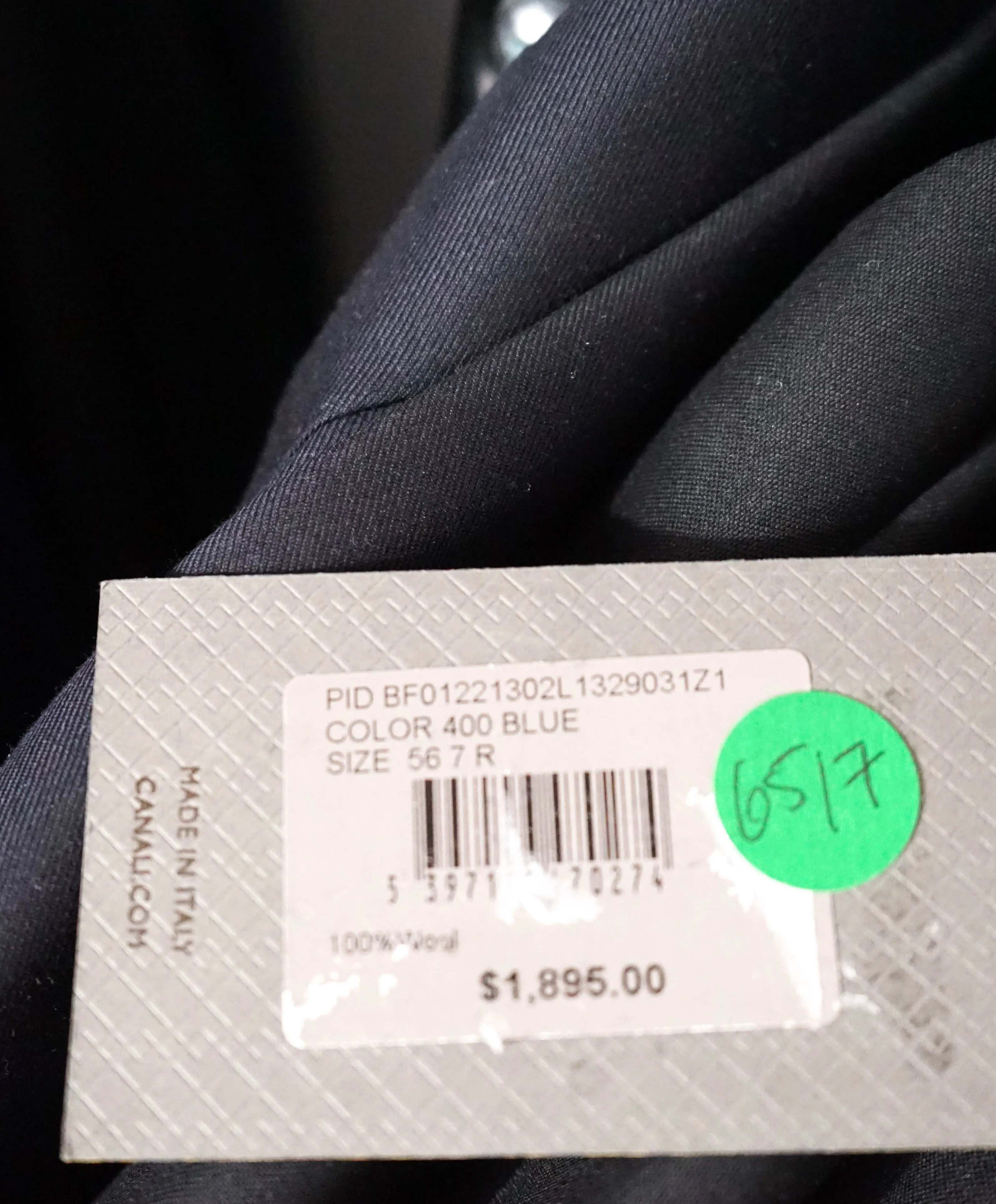 $1,895 CANALI - Navy/Purple Plaid Check Notch Lapel Blazer - 46R