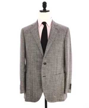 $1,895 CANALI - "KEI" Gray Wool/Silk/Linen Unlined Summer Wool Blazer - Fits 40R (52EU)