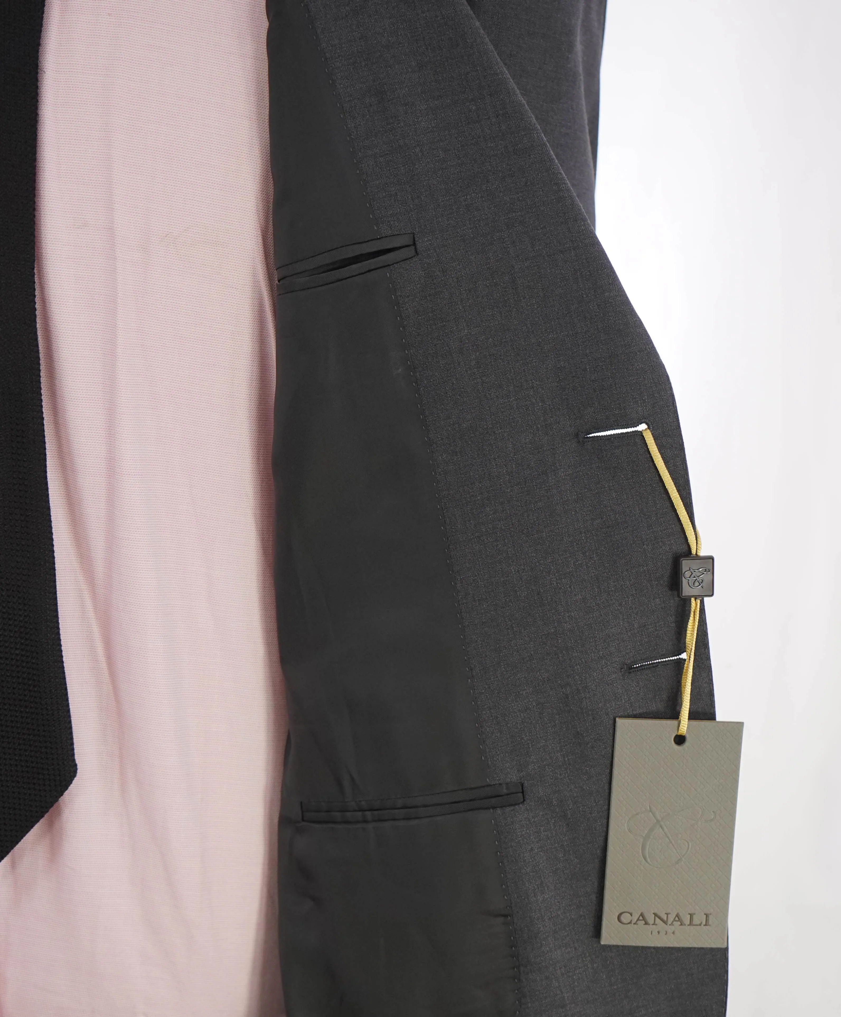 $1,895 CANALI - Solid Gray *Closet Staple* 2-Btn Notch Wool Blazer - 48R US