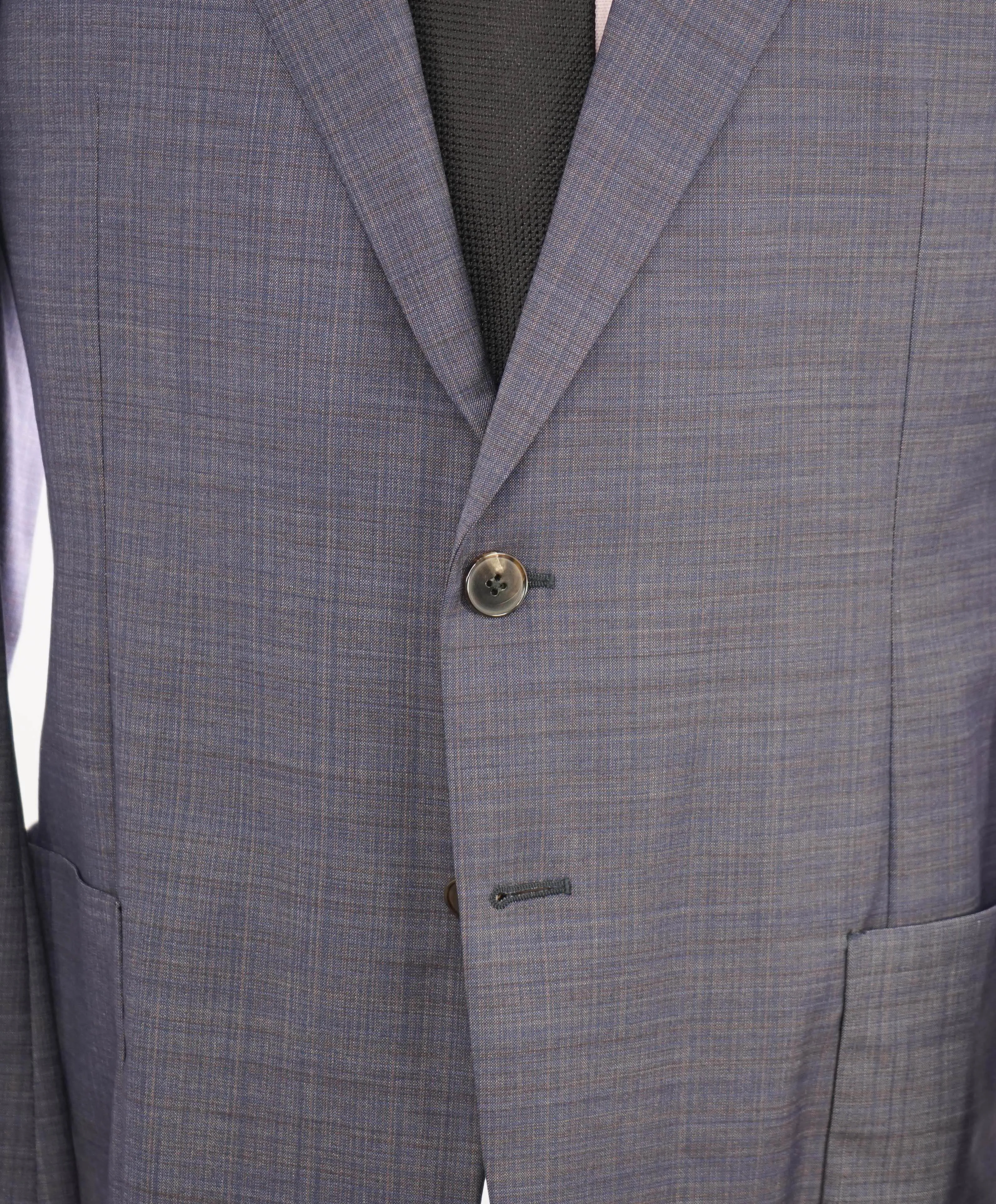 $1,995 ARMANI COLLEZIONI - Purple & Blue Abstract Patch Pocket Jacket Blazer - 44R