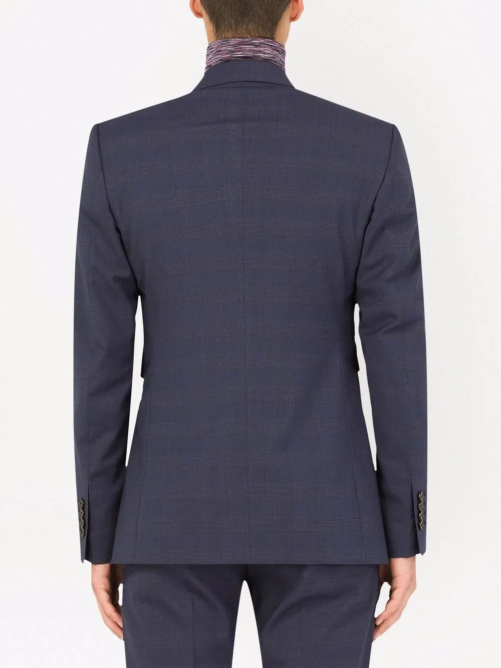 $2,345 DOLCE & GABBANA - “SICILIA” Blue Check Side-Slit Blazer- 38R