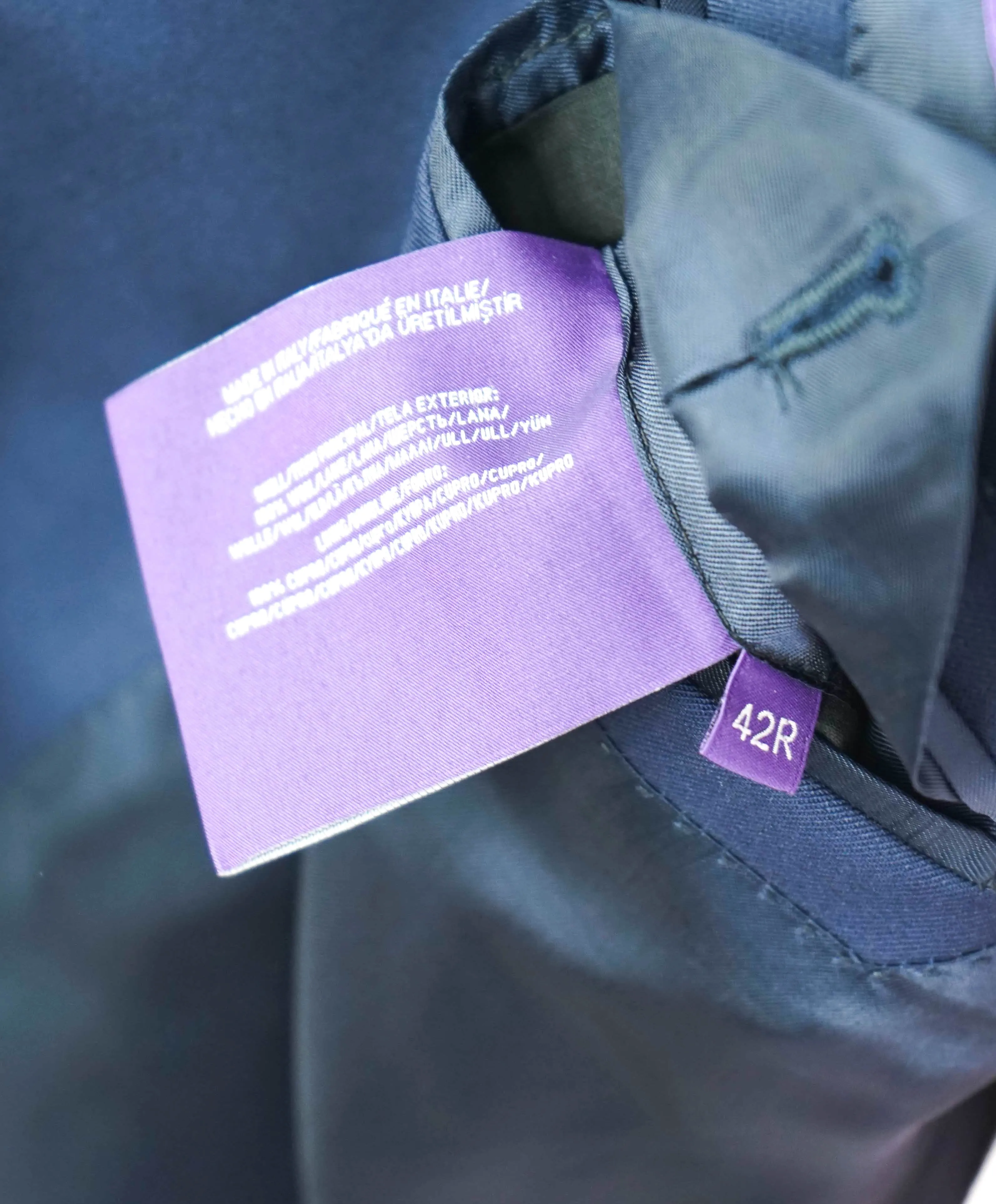 $2,695 RALPH LAUREN PURPLE LABEL - *CLOSET STAPLE* Cobalt Blue Blazer - 42R