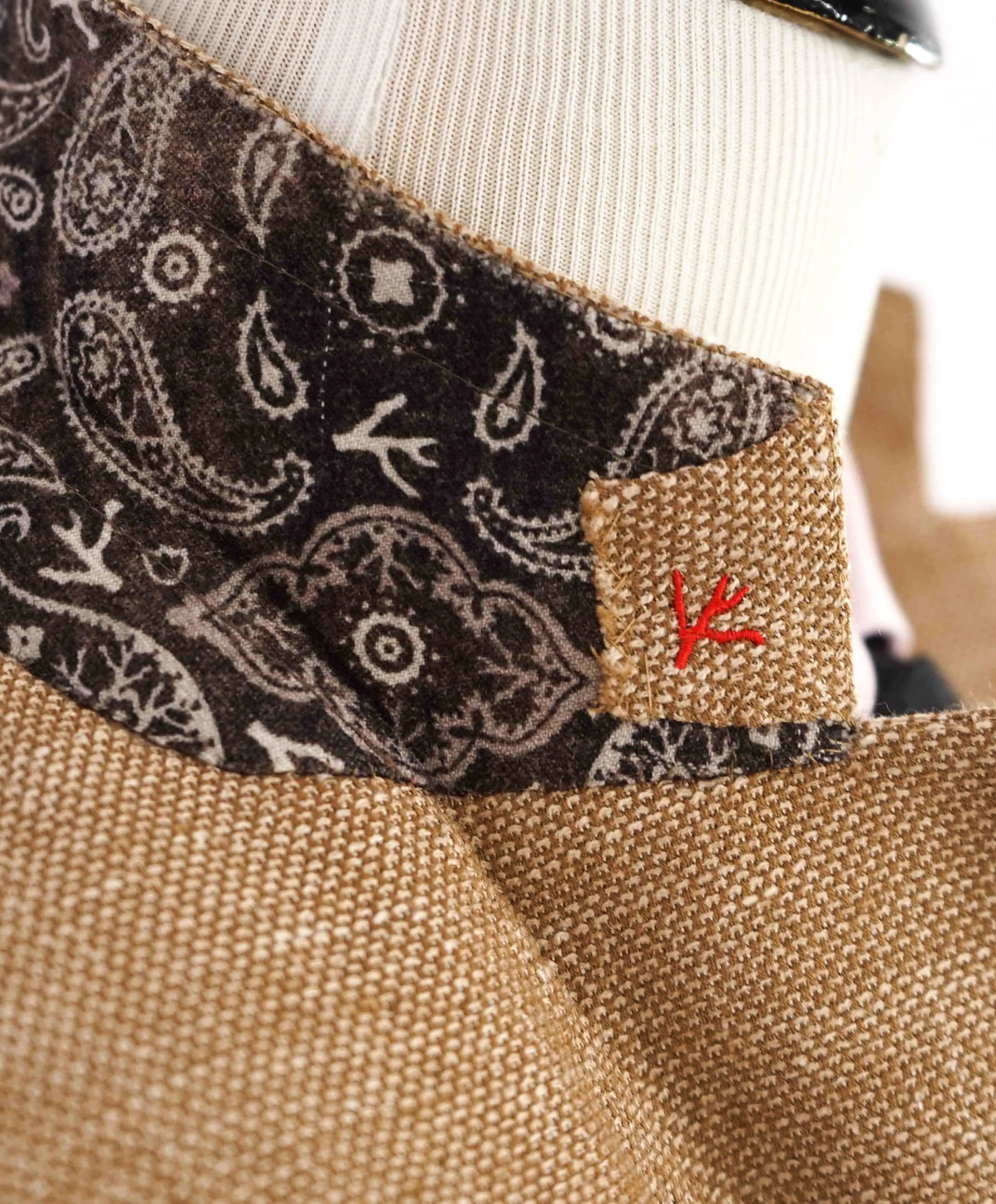 $2,995 ISAIA - *1 Of 1*  "AQUASPIDER S" Camel Wool/Silk/Linn/Cashmere Blazer- 44R