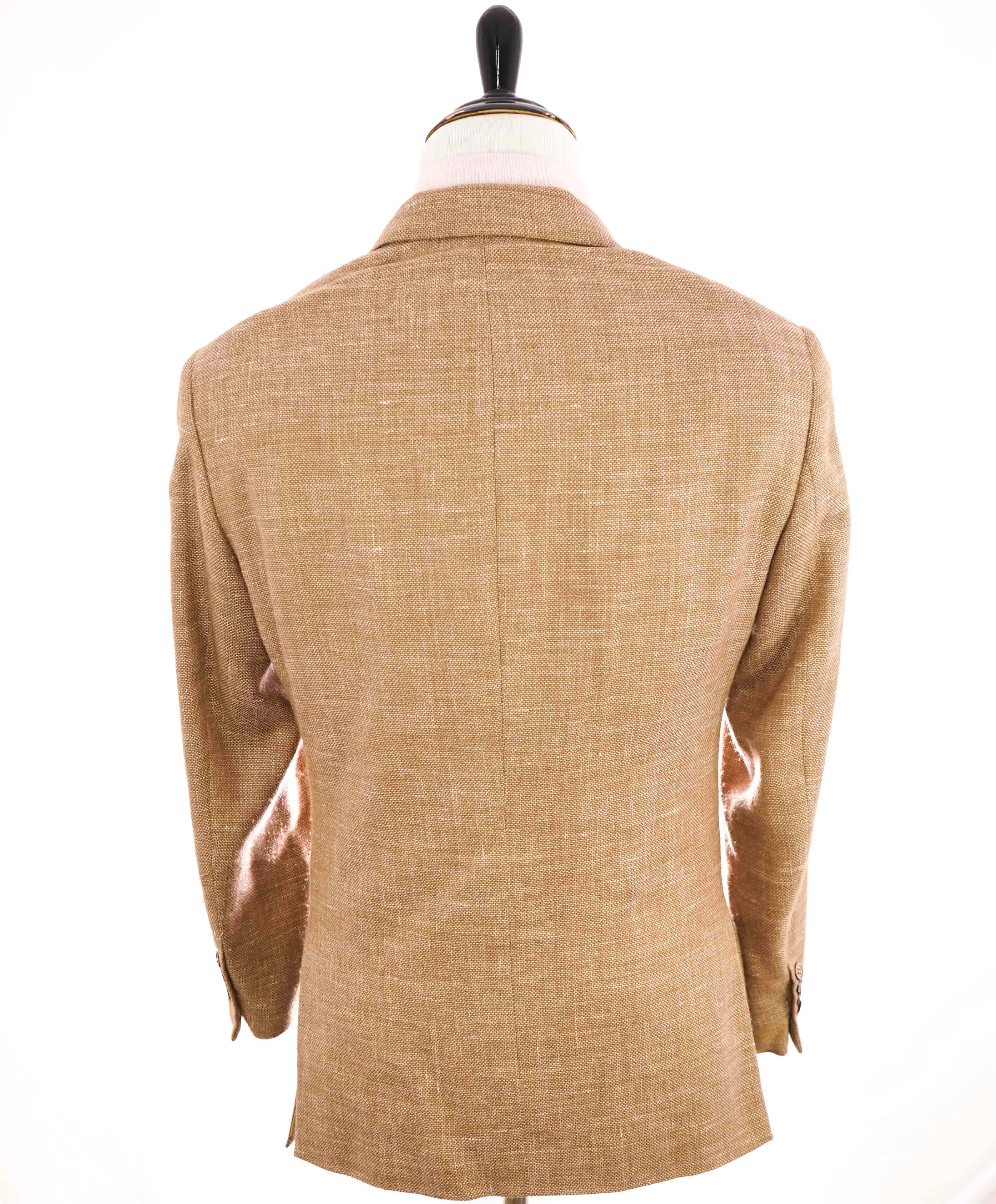 $2,995 ISAIA - *1 Of 1*  "AQUASPIDER S" Camel Wool/Silk/Linn/Cashmere Blazer- 44R
