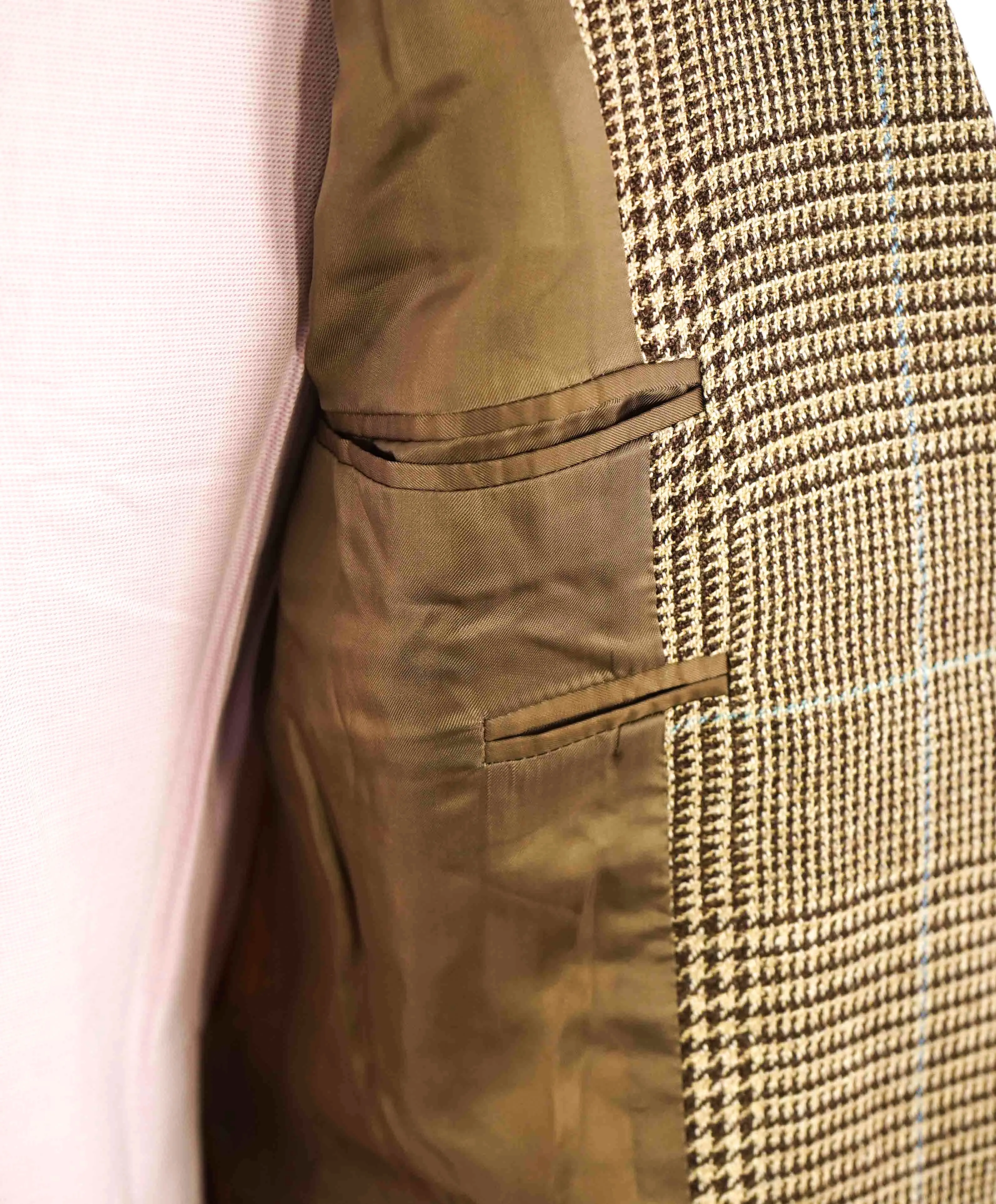 $5,495 BRIONI -"PARLAMENTO"  BROWN/BLUE Light Wool Blazer Italy - 42L NWD