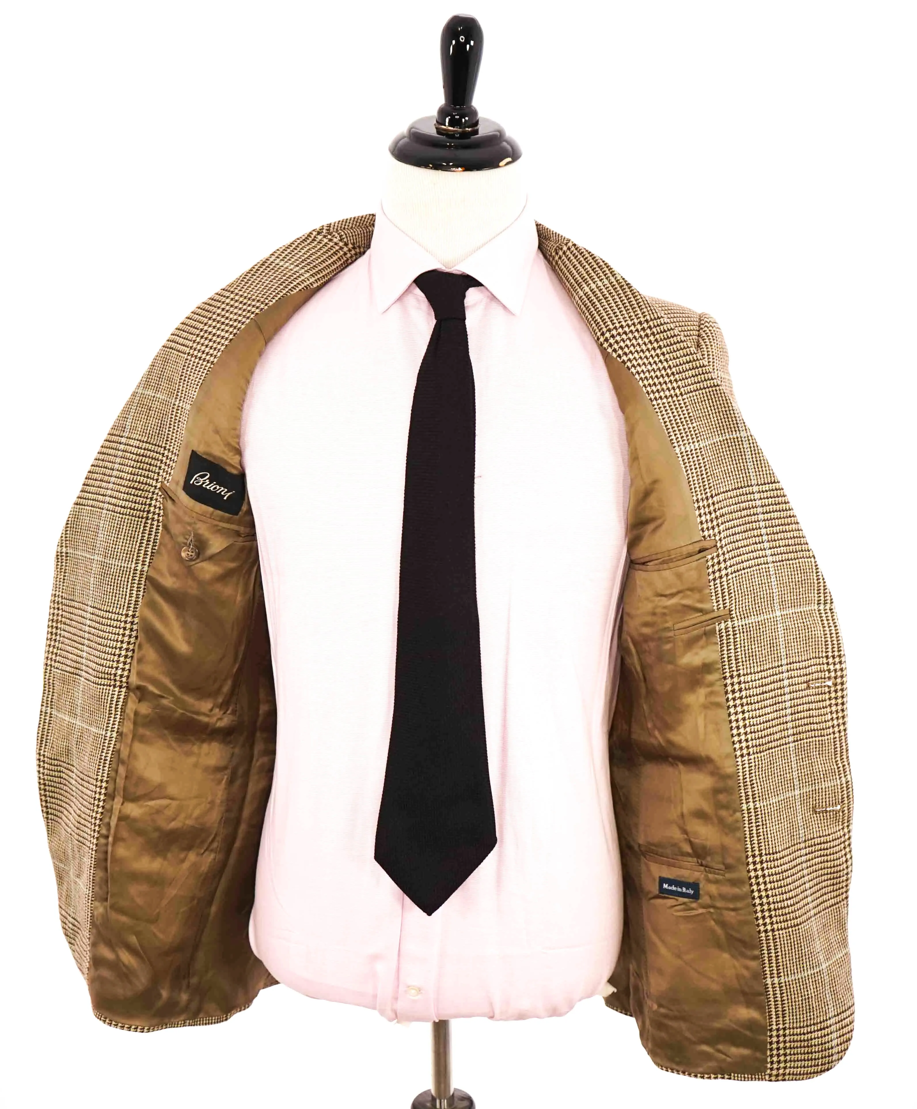 $5,495 BRIONI -"PARLAMENTO"  BROWN/BLUE Light Wool Blazer Italy - 42L NWD