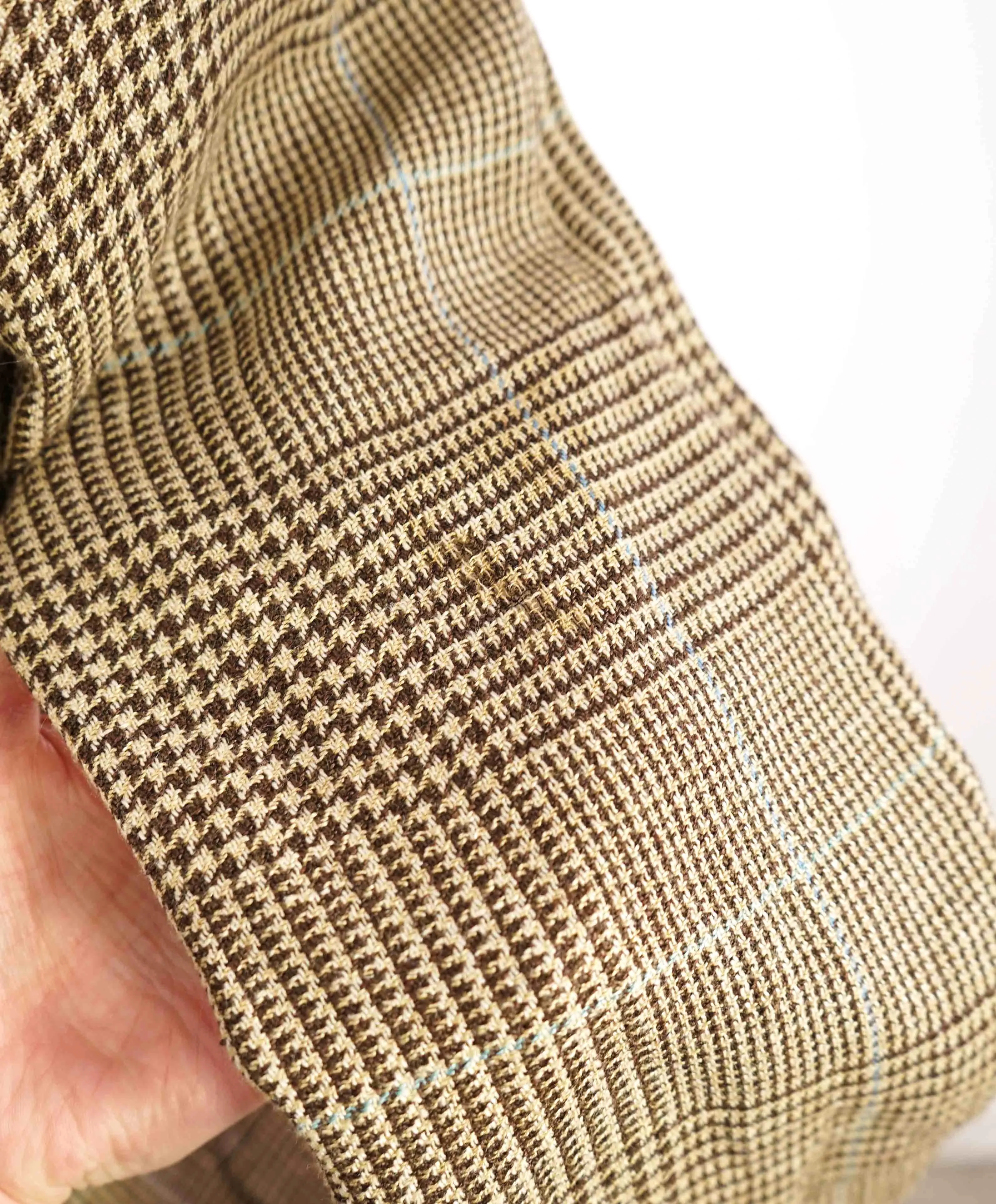$5,495 BRIONI -"PARLAMENTO"  BROWN/BLUE Light Wool Blazer Italy - 42L NWD
