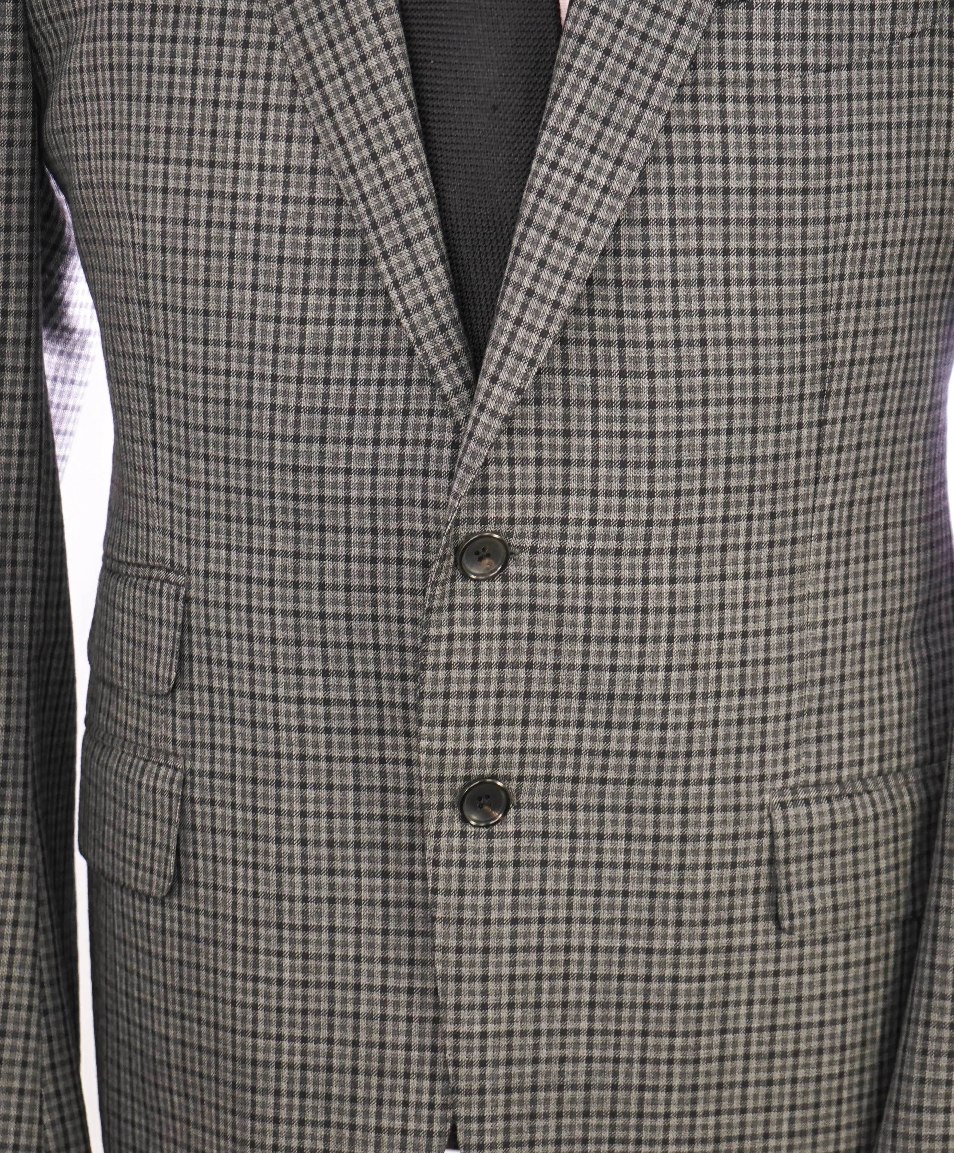 $5,970 TOM FORD - 2-Piece "FIT Y" Gray Gingham Check Suit - 44R (54EU)