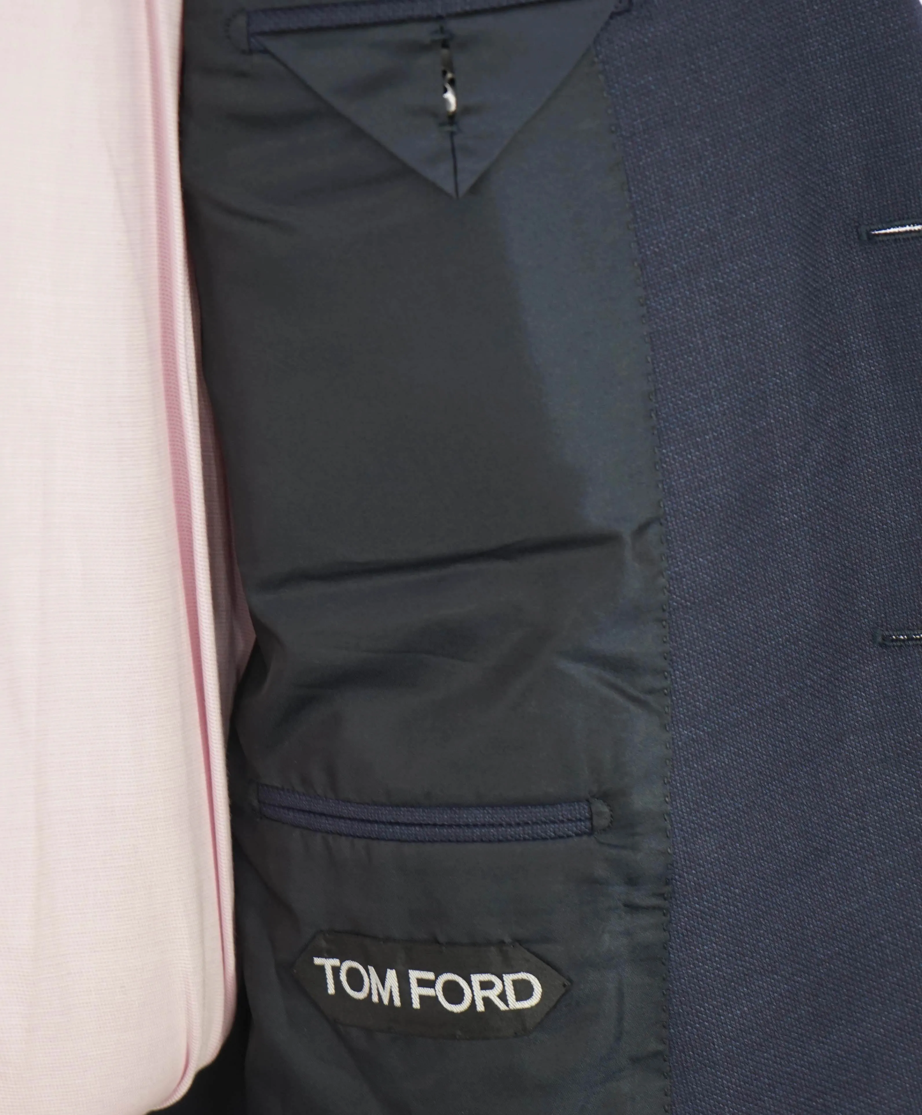 $6,990 TOM FORD - 2-Piece PEAK LAPEL "O' CONNOR" Navy Blue Side Tab Suit - 46R (56EU)