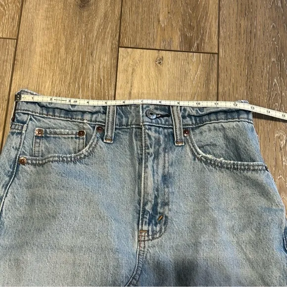 $80 Abercrombie and Fitch Denim Midi Skirt in Light Wash, 24