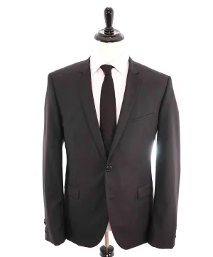 $895 HUGO BOSS - Gray Micro Check Blazer With Narrow Lapels - 44R