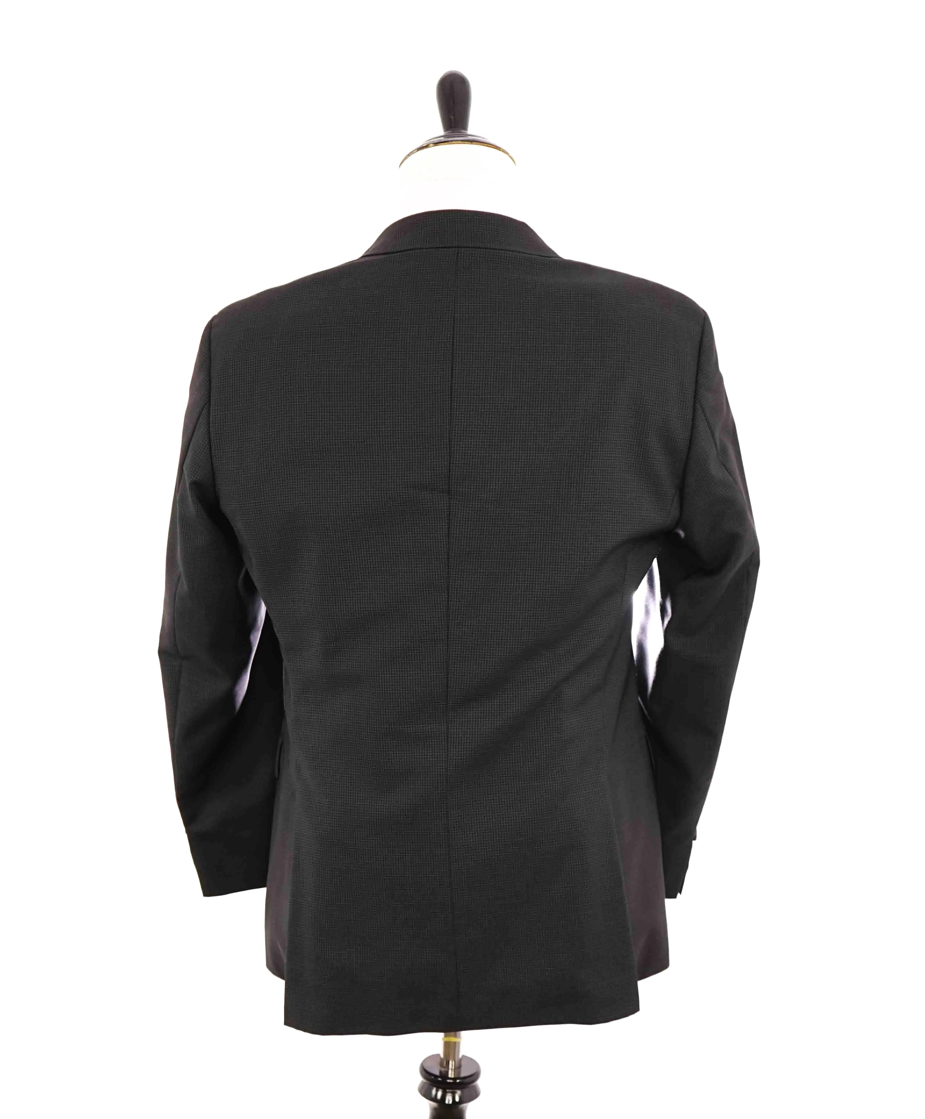 $895 HUGO BOSS - Gray Micro Check Blazer With Notch Lapels - 40R