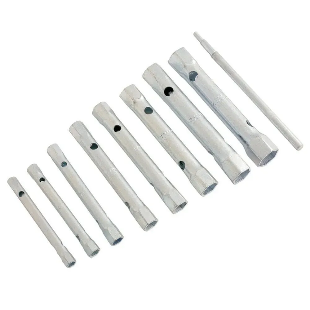 8Pc Tubular Box Spanner Back Nut Tap Wrench Set Monobloc 6-22Mm Plus Torque Bar
