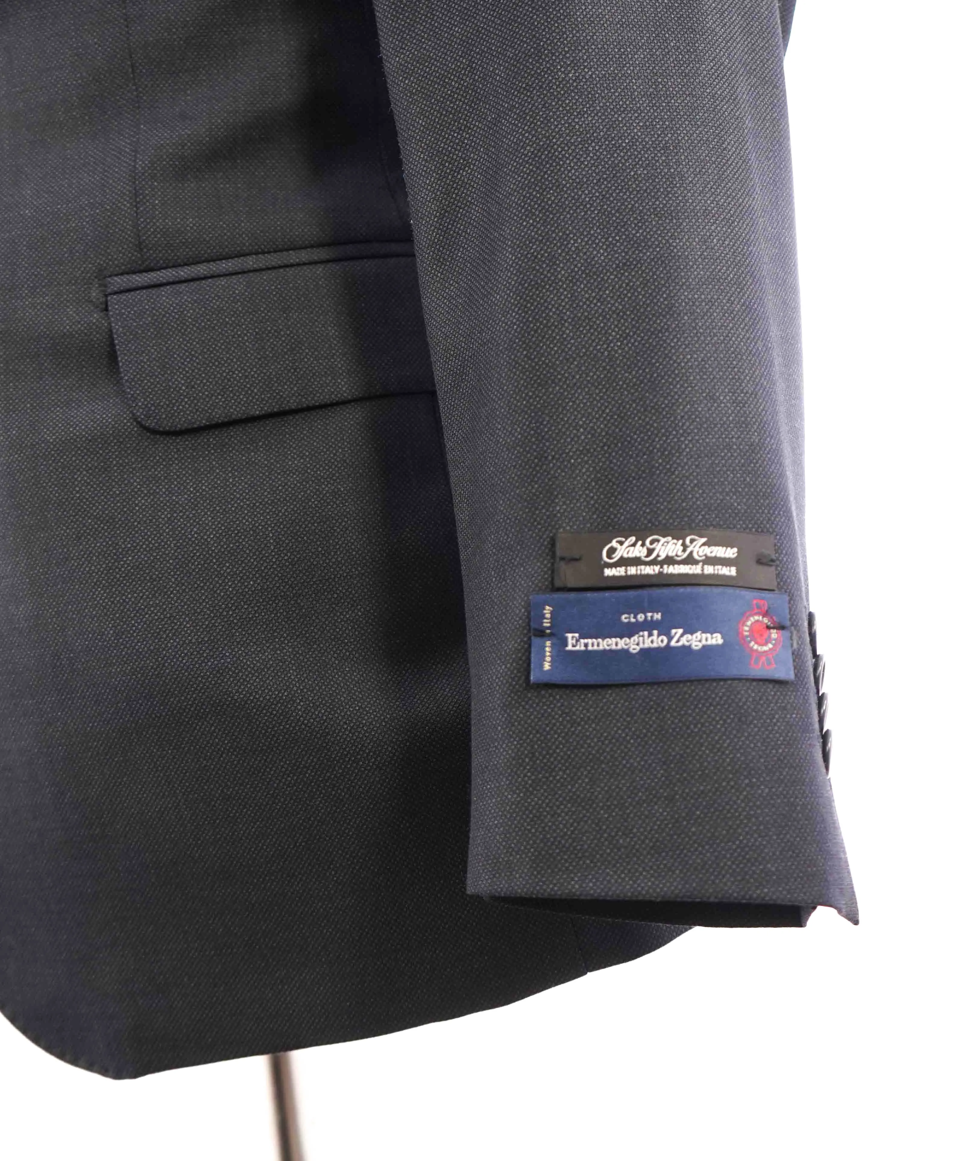 $995 ERMENEGILDO ZEGNA - By SAKS FIFTH AVENUE Blue Wool Blazer- 40R