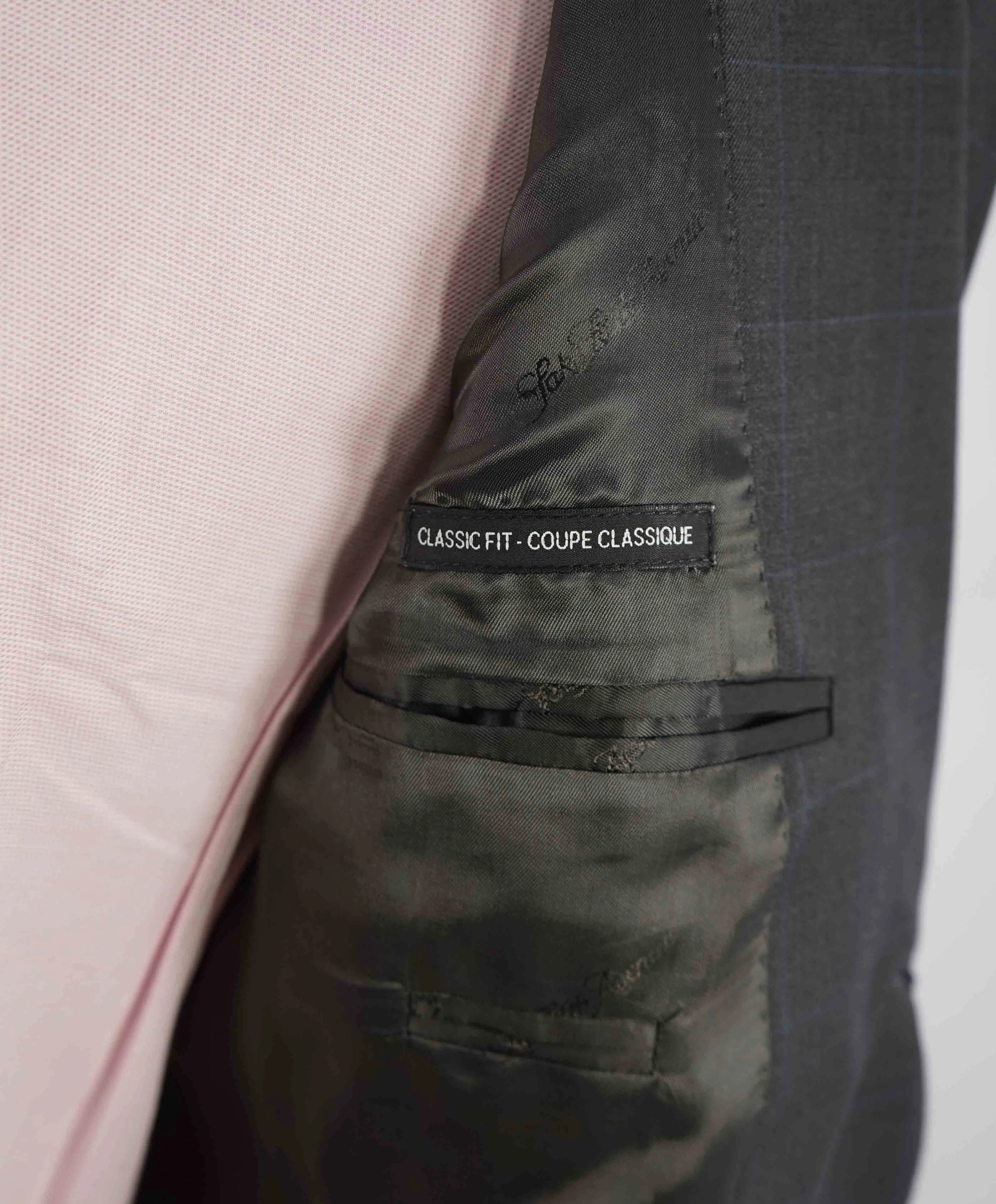 $995 ERMENEGILDO ZEGNA -By SAKS FIFTH AVENUE Gray Windowpane Blazer-40S