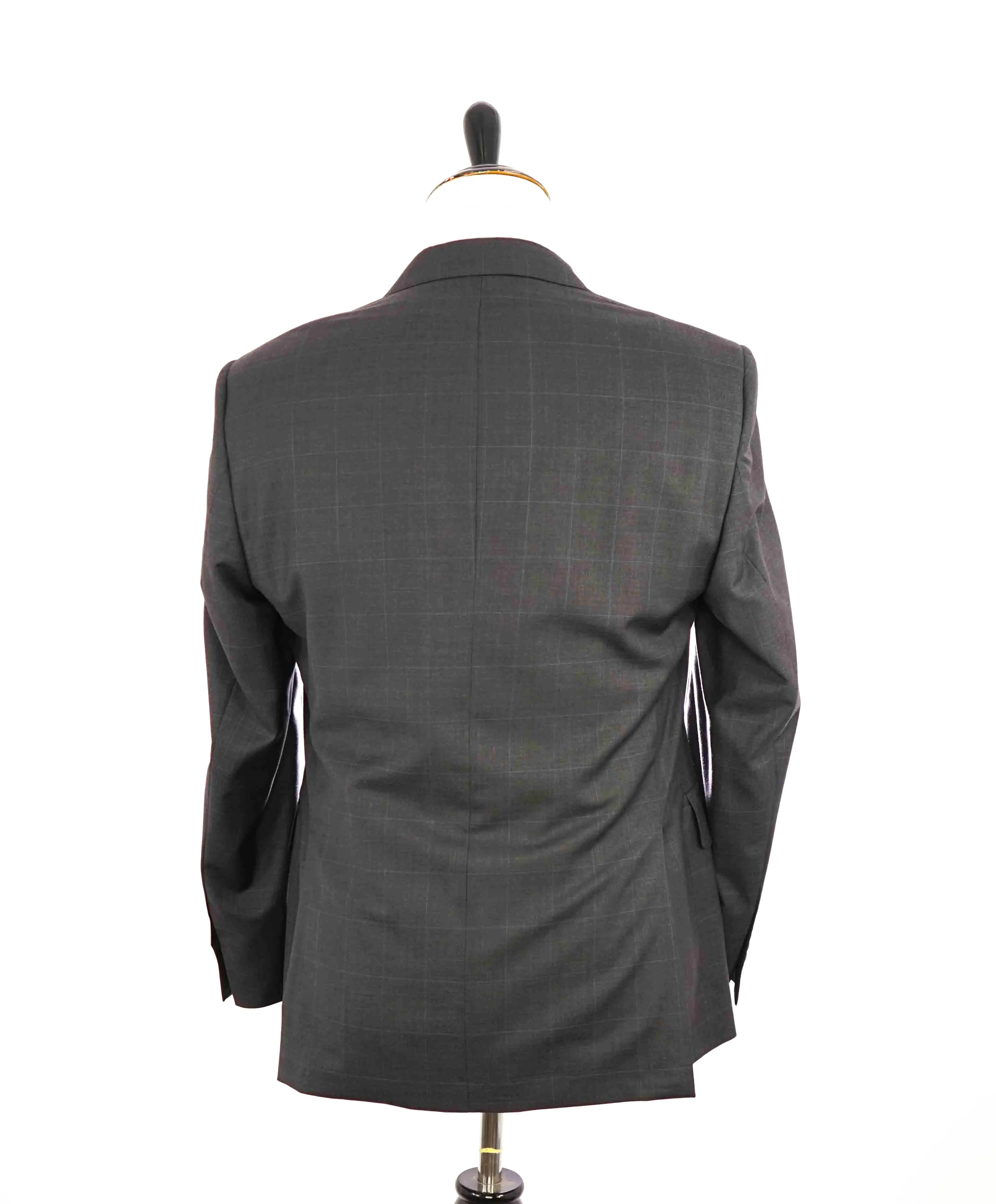$995 ERMENEGILDO ZEGNA -By SAKS FIFTH AVENUE Gray Windowpane Blazer-40S
