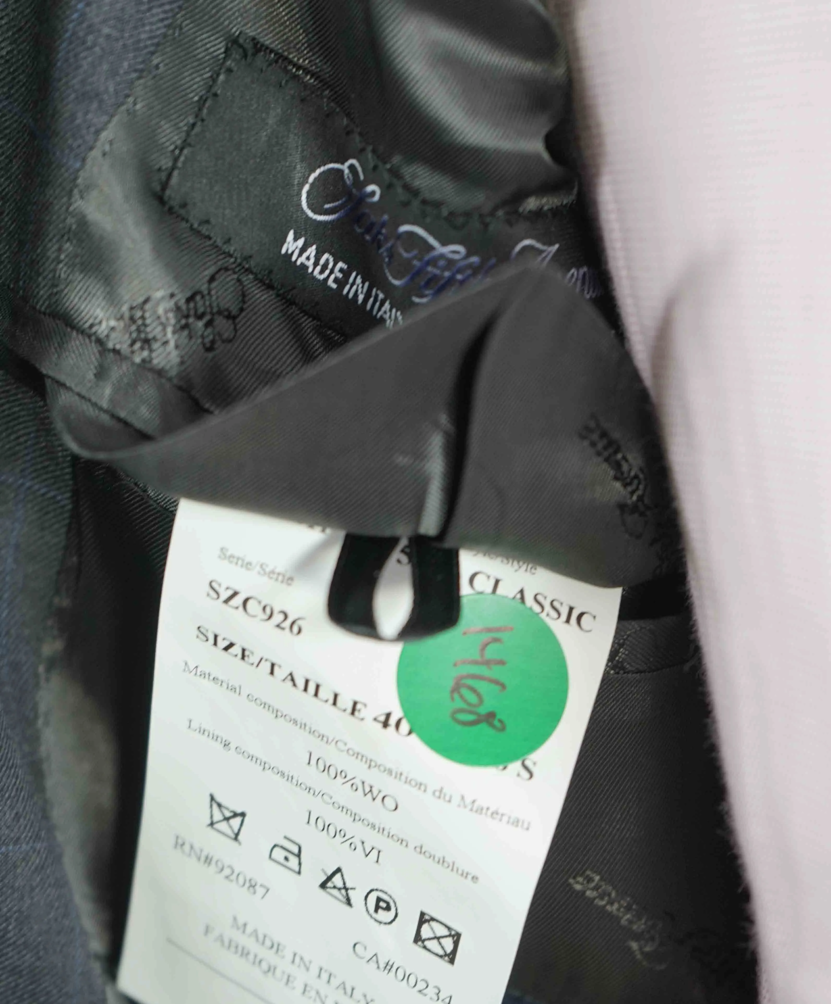 $995 ERMENEGILDO ZEGNA -By SAKS FIFTH AVENUE Gray Windowpane Blazer-40S