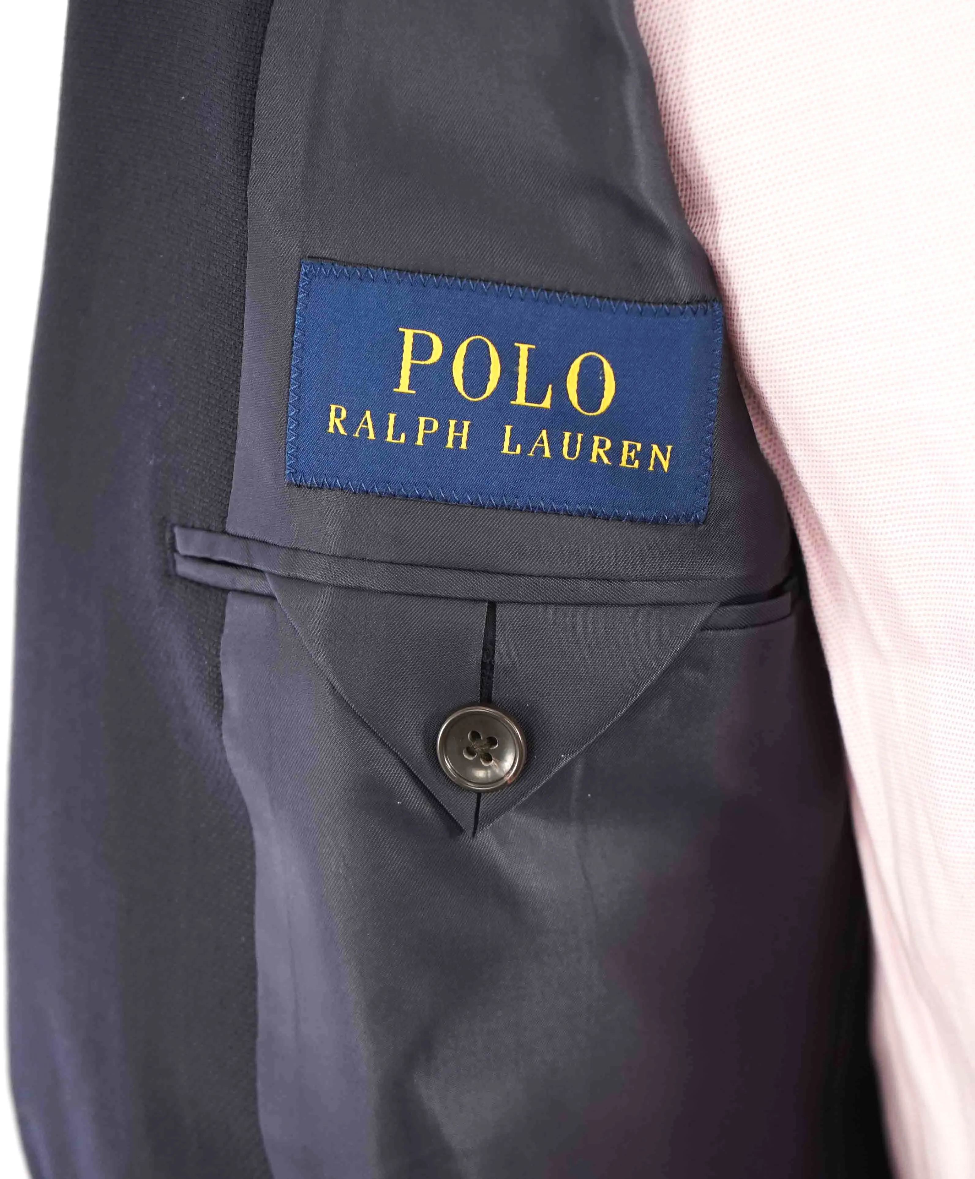 $995 RALPH LAUREN BLUE LABEL - *POLO* Blue Oxford Gold Button Blazer - 42R