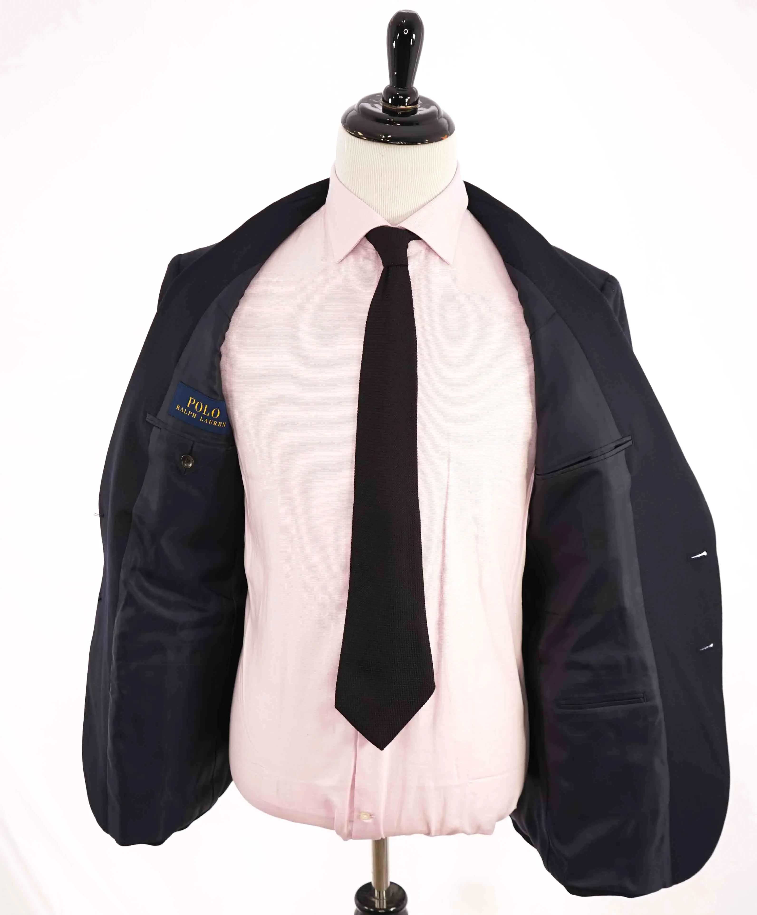 $995 RALPH LAUREN BLUE LABEL - *POLO* Blue Oxford Gold Button Blazer - 42R