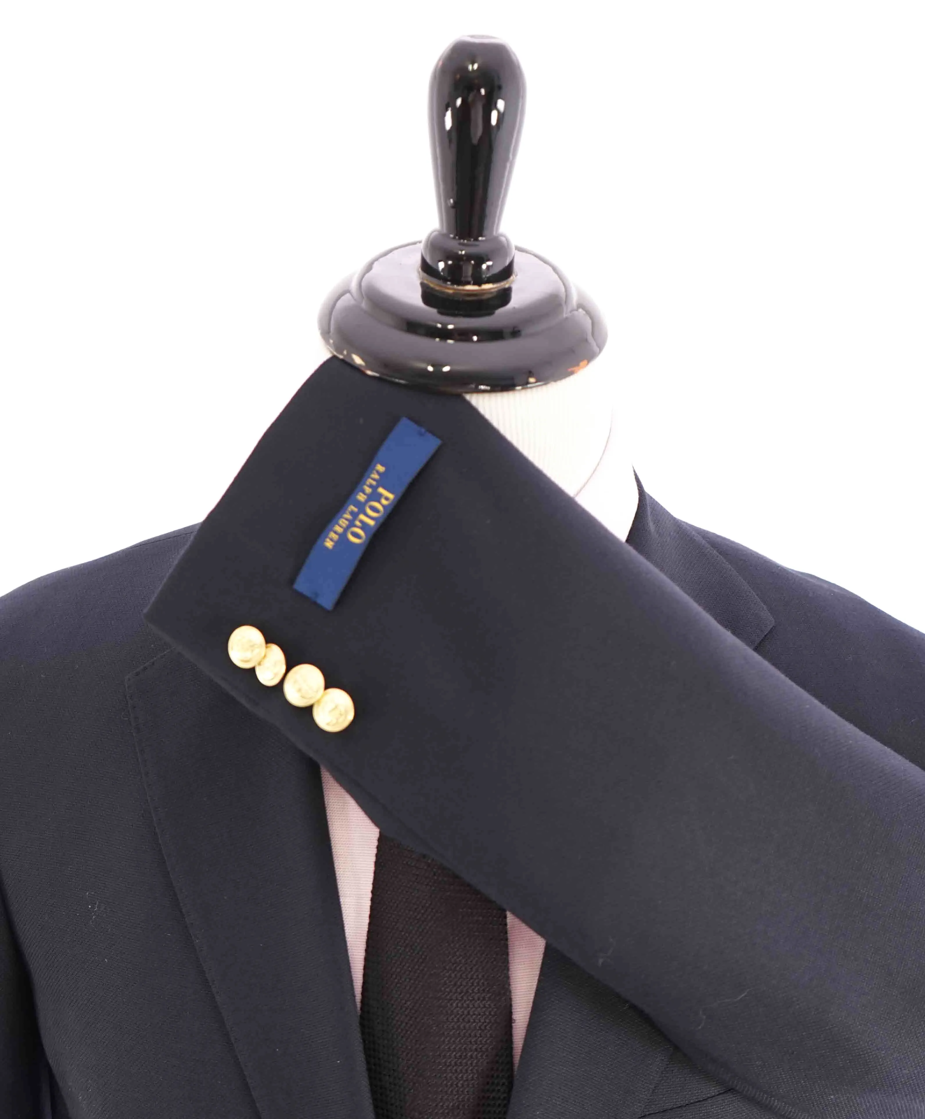 $995 RALPH LAUREN BLUE LABEL - *POLO* Blue Oxford Gold Button Blazer - 42R