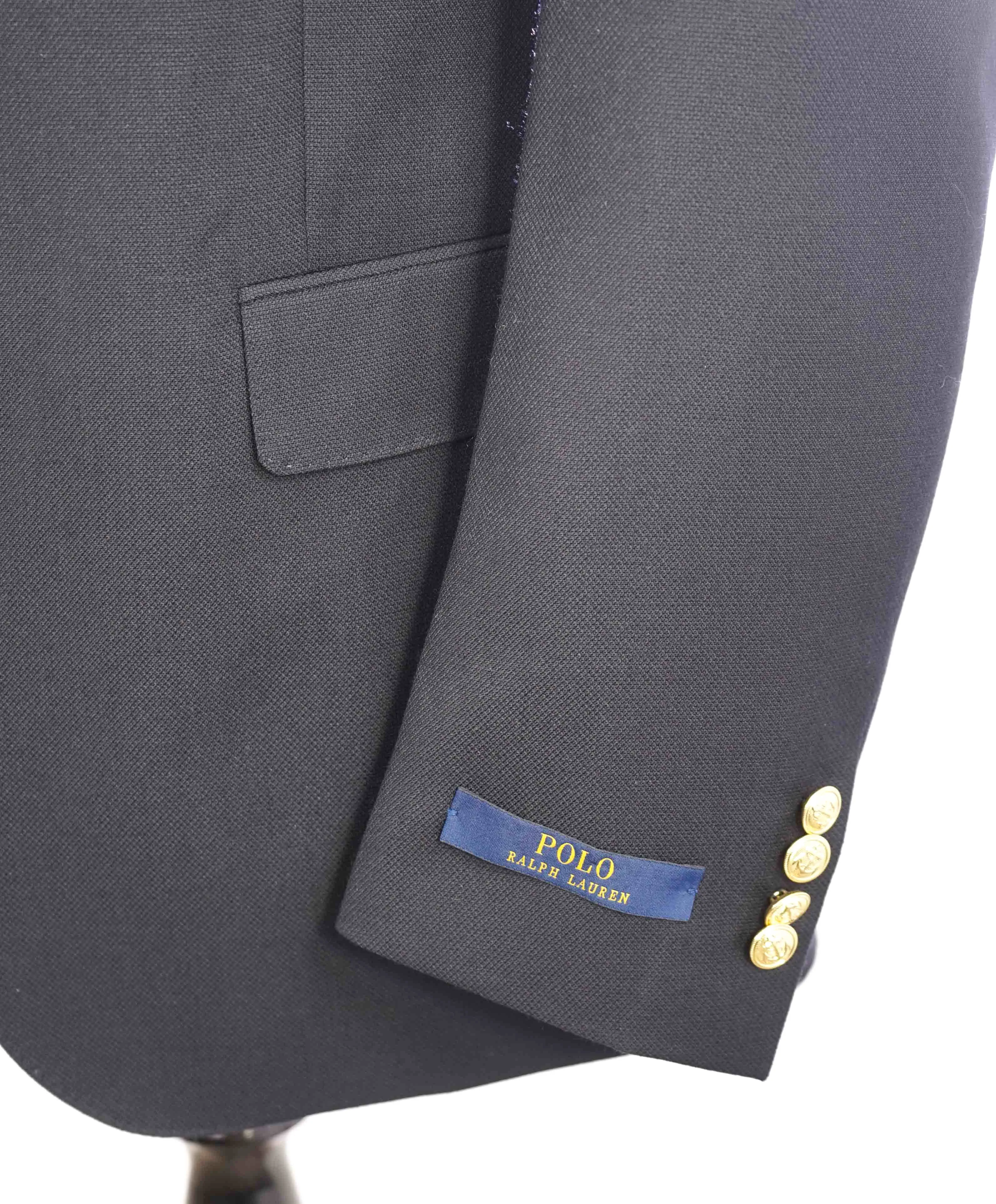 $995 RALPH LAUREN BLUE LABEL - *POLO* Blue Oxford Gold Button Blazer - 42R