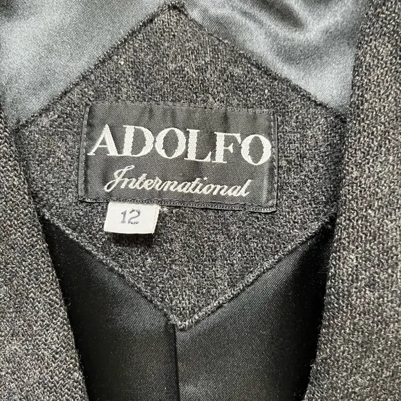 Adolfo International Wool Fringe Cowgirl DIY Rhinestones Embellished Blazer 12