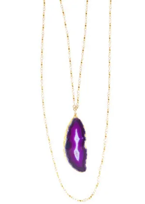 Agate Slice Necklace