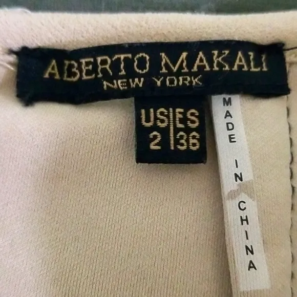 Alberto Makali Black and Tan Midi Pencil Skirt for Cocktail Size 2