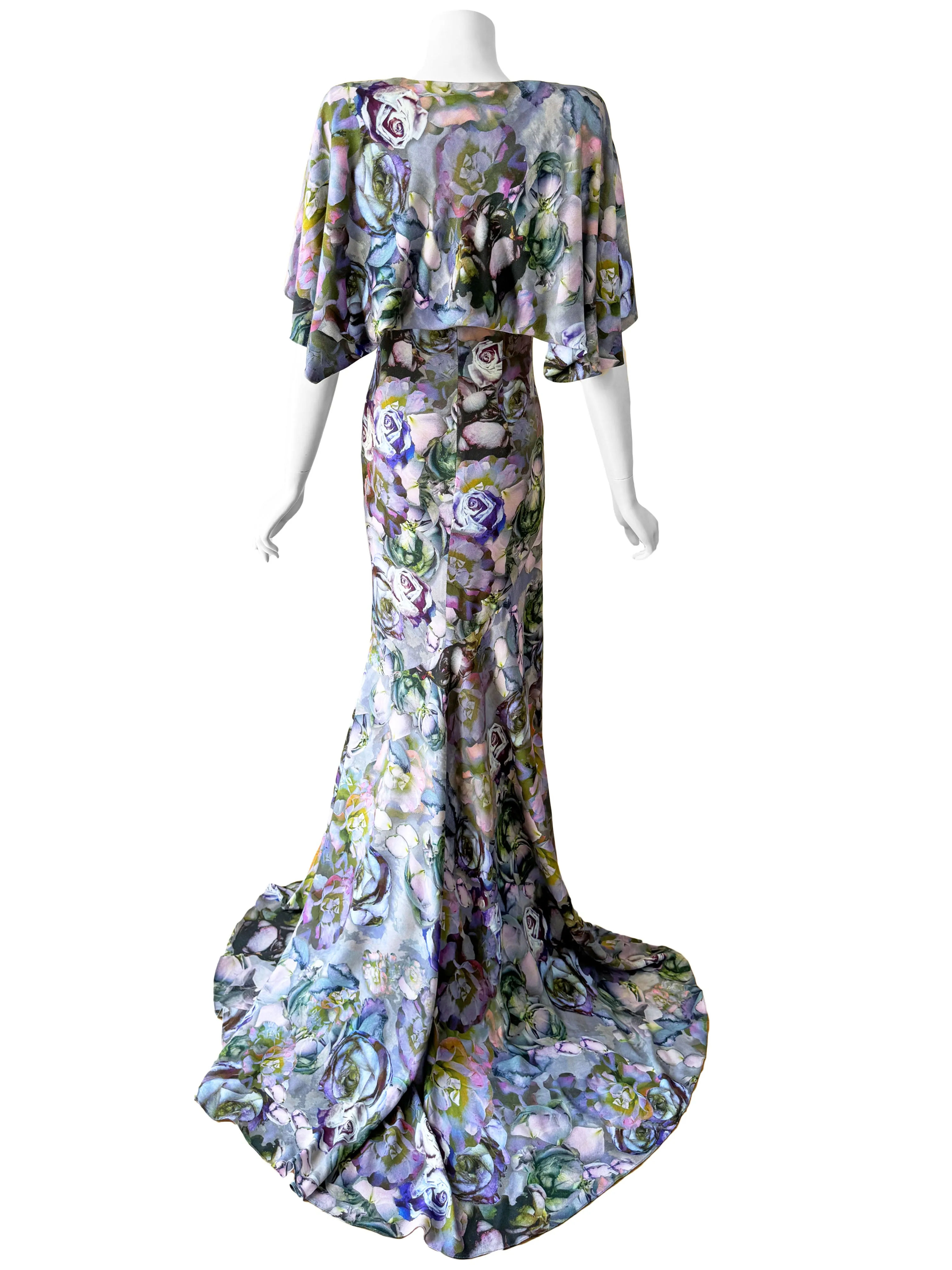 Alexander McQueen 2010 Rose Print Gown