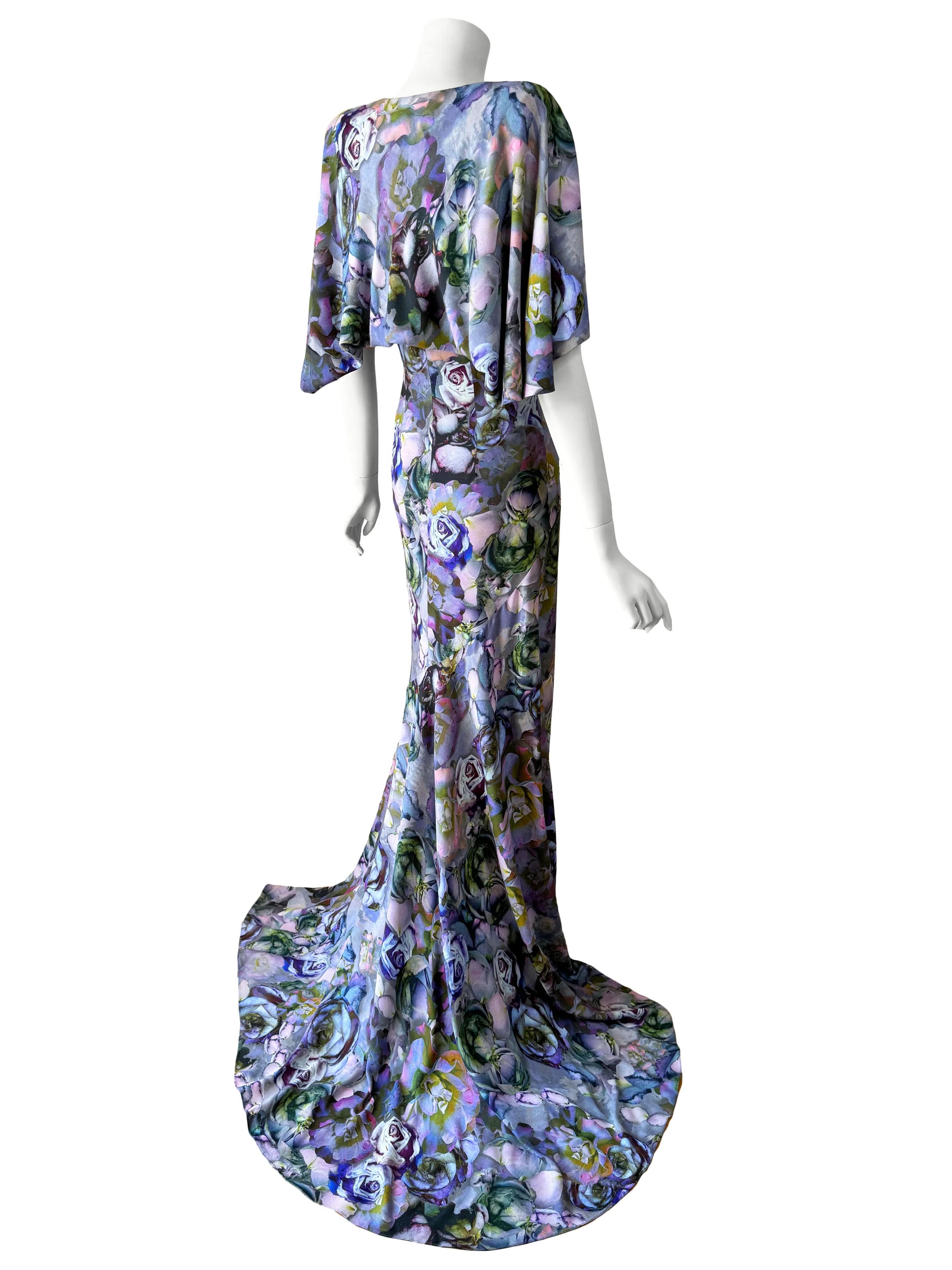 Alexander McQueen 2010 Rose Print Gown