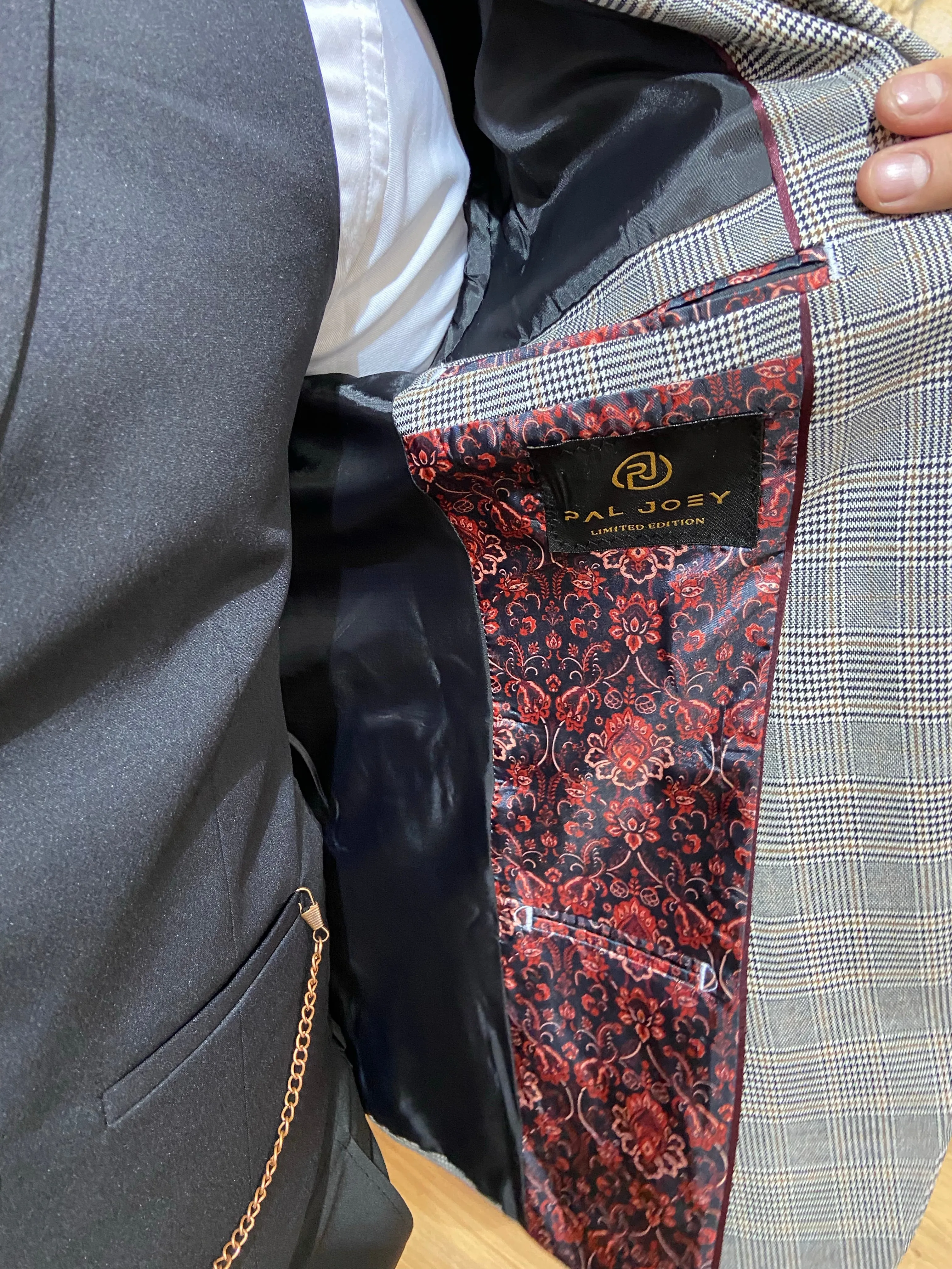 Alfred - Grey/Black 3 Piece Suit