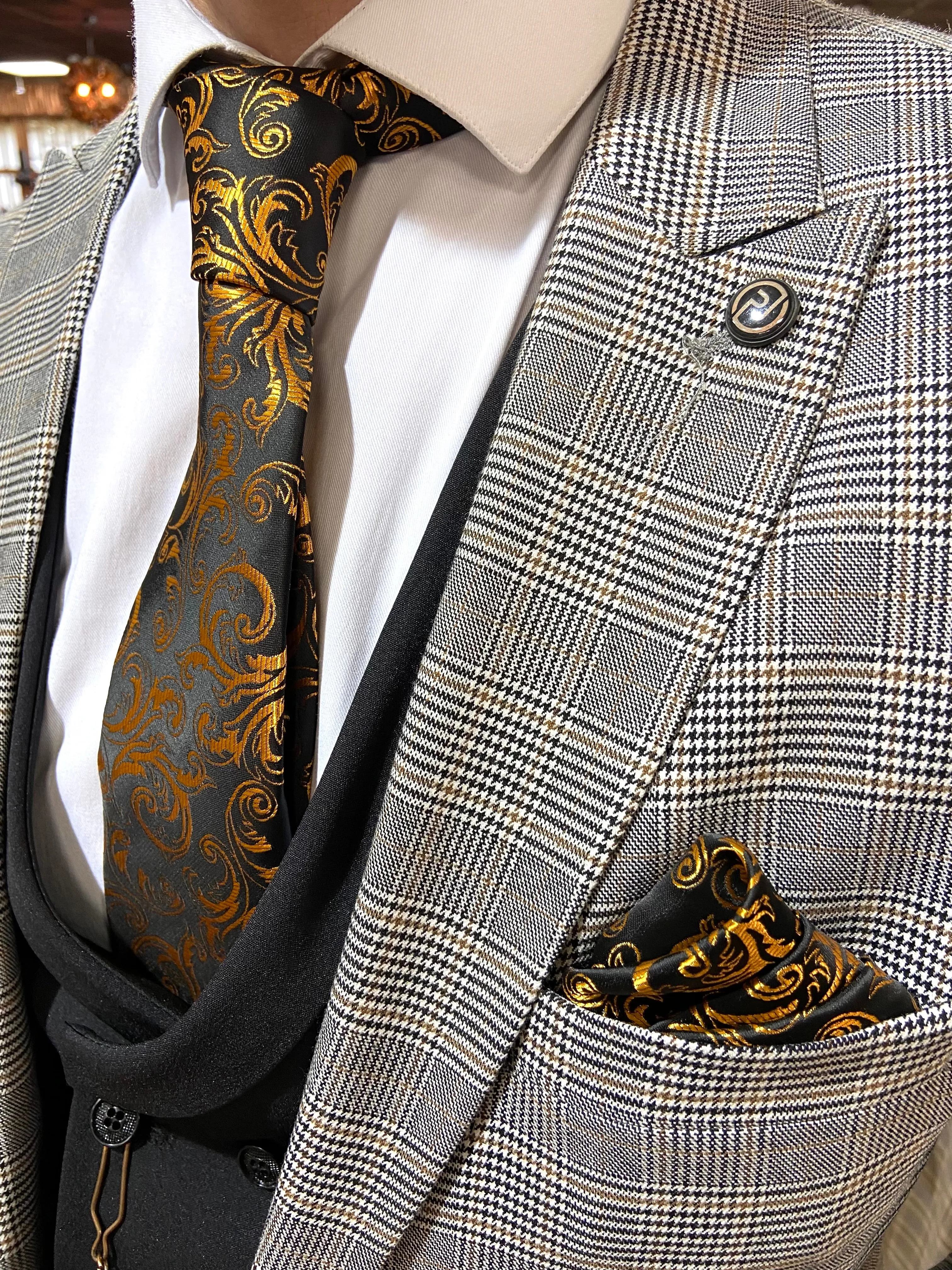 Alfred - Grey/Black 3 Piece Suit