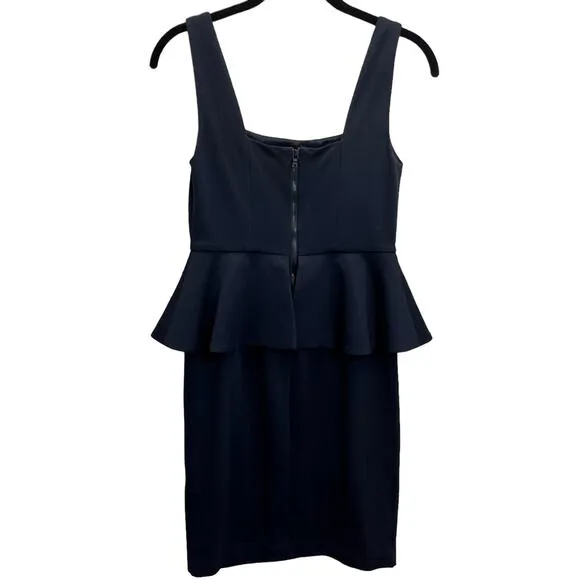 Alice   Olivia Employed Mini Dress Dark Blue Size 2 Peplum Sleeveless Bodycon