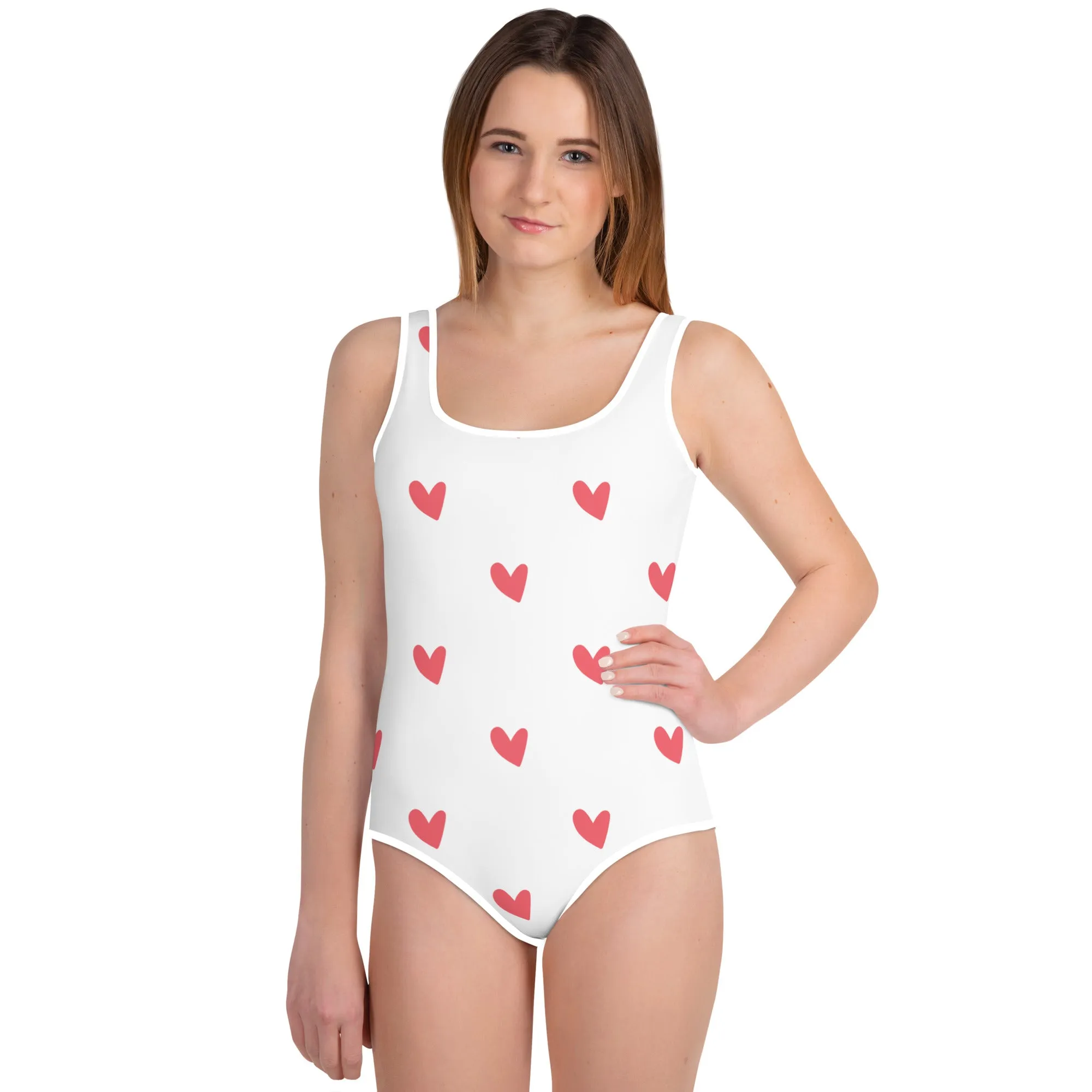 All-Over Print Youth Swimsuit- Teens Bathing Suit