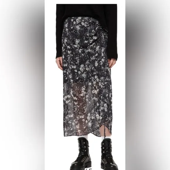 All saints aryia lisk midi skirt
