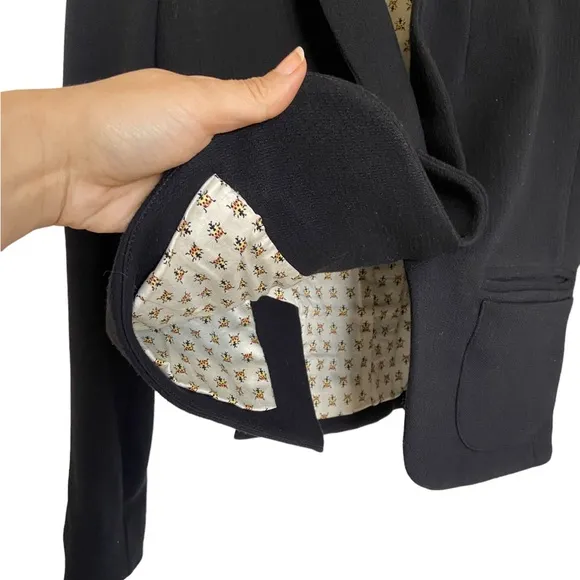 Anthropologie Cartonnier Fitted Black Blazer