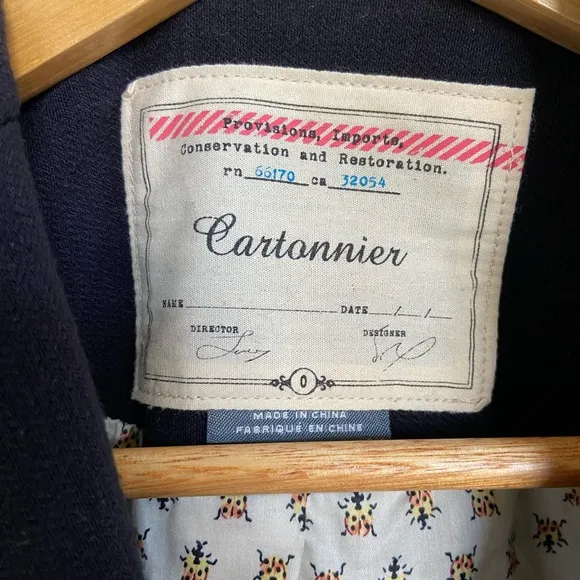 Anthropologie Cartonnier Fitted Black Blazer
