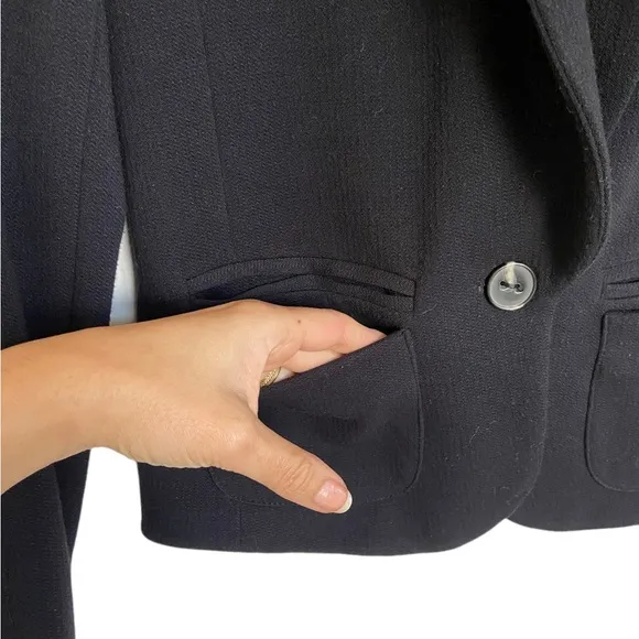 Anthropologie Cartonnier Fitted Black Blazer