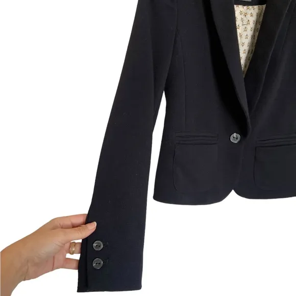 Anthropologie Cartonnier Fitted Black Blazer