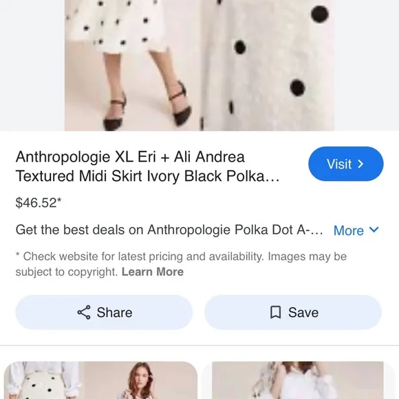 Anthropologie Eri   Ali Andréa Cram textured black dot midi skirt size S