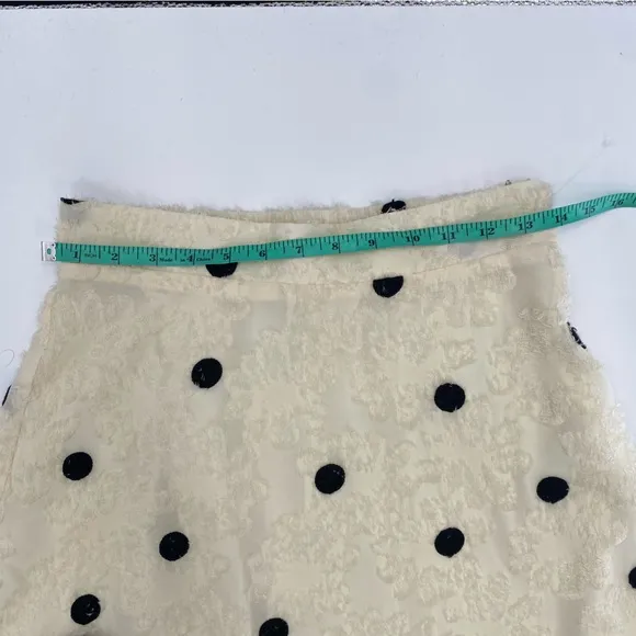 Anthropologie Eri   Ali Andréa Cram textured black dot midi skirt size S