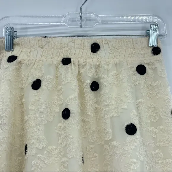 Anthropologie Eri   Ali Andréa Cram textured black dot midi skirt size S