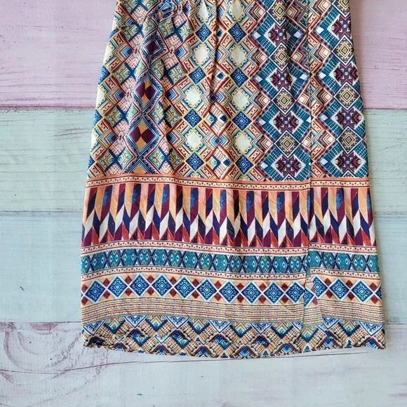 Anthropologie HD In Paris Olympia Graphic Silk High Waist A-line Midi Skirt 0US