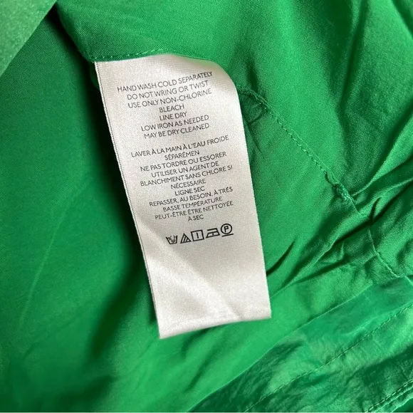 Anthropologie NEW! Maeve Asymmetrical Sateen Skirt $148 SIZE 10 Kelly Green