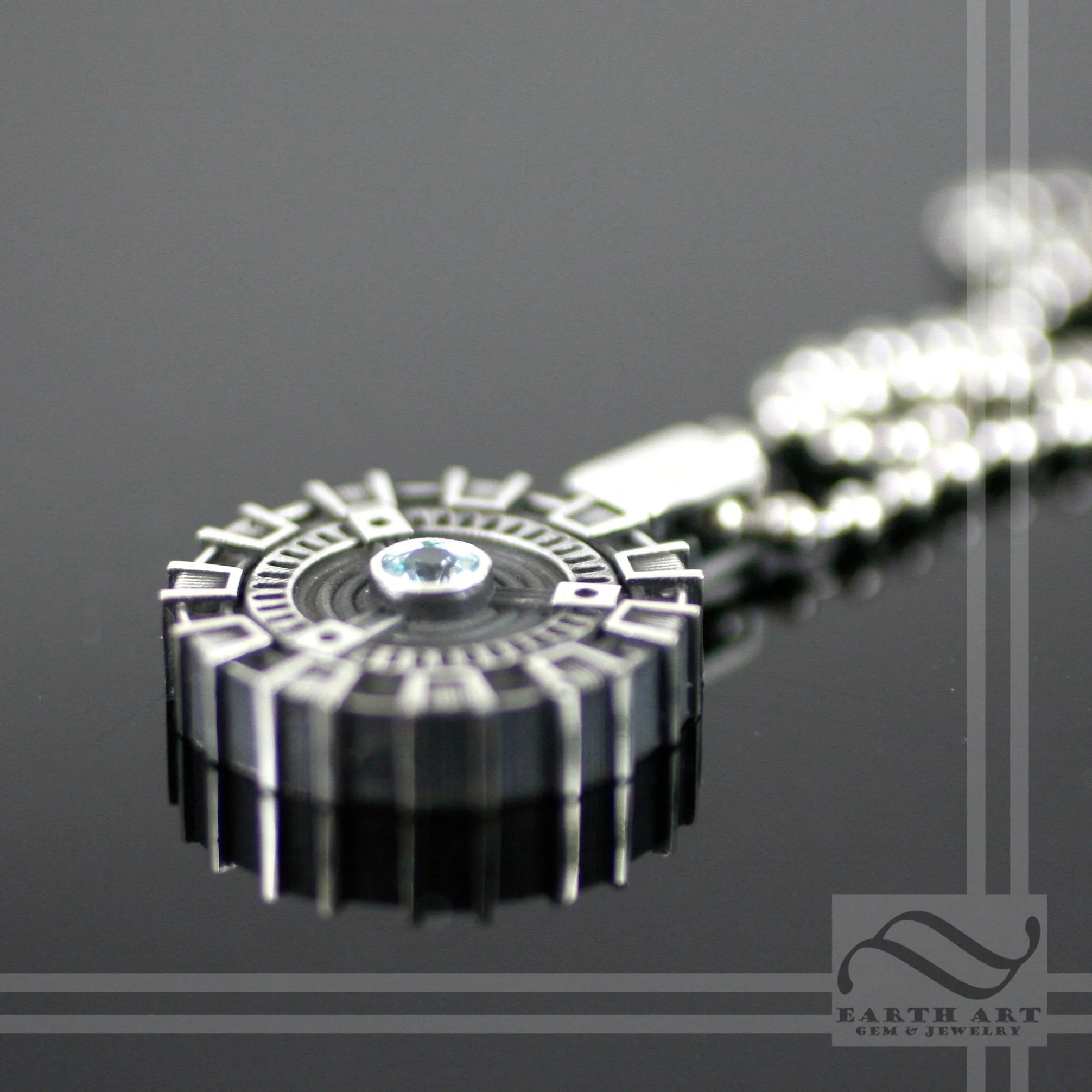 Arc Reactor Pendant - Double sided - Sterling Silver